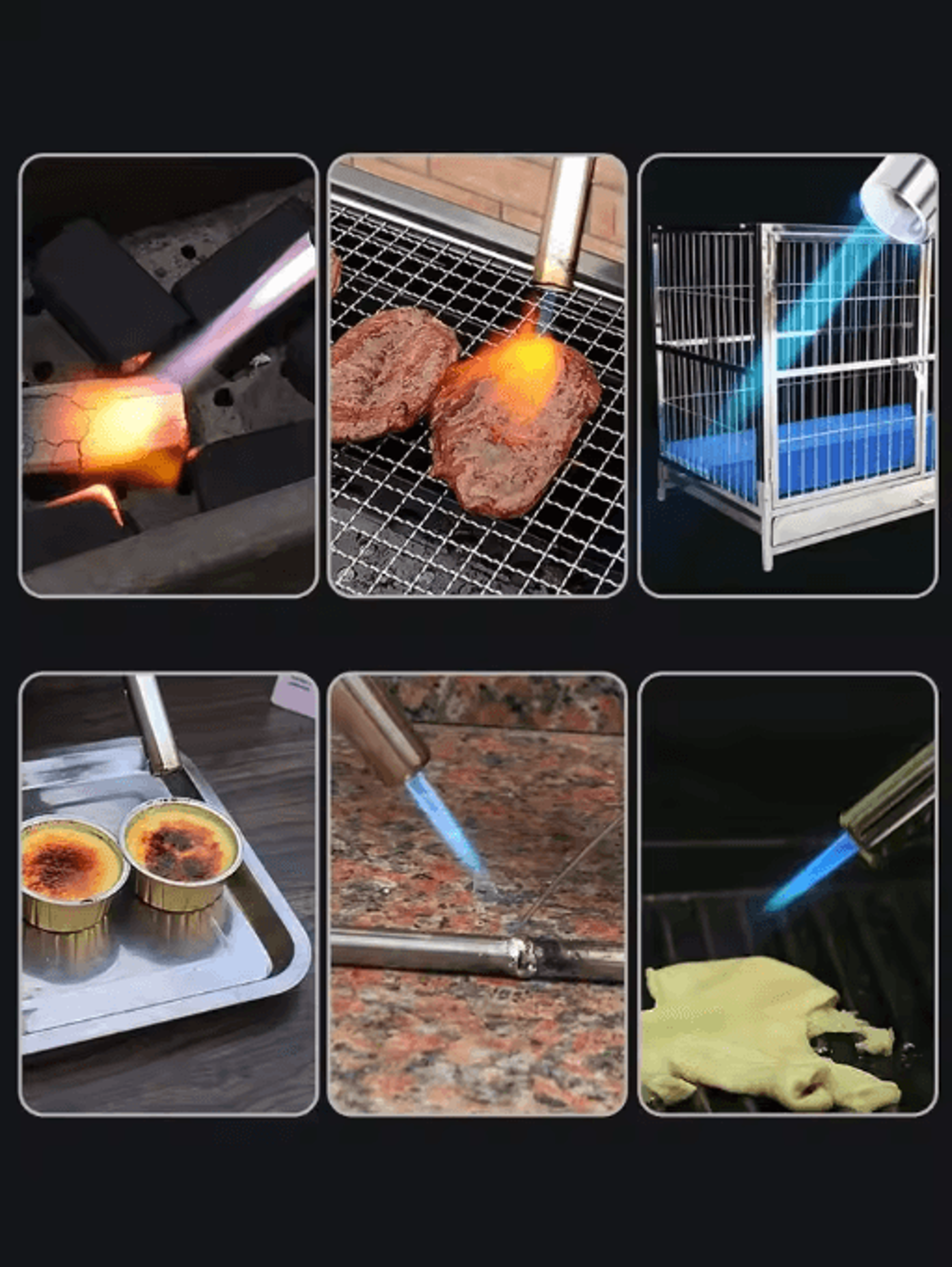 FlamePro Auto Ignition Butane Torch Adjustable Cooking  BBQ Gas Burner 2
