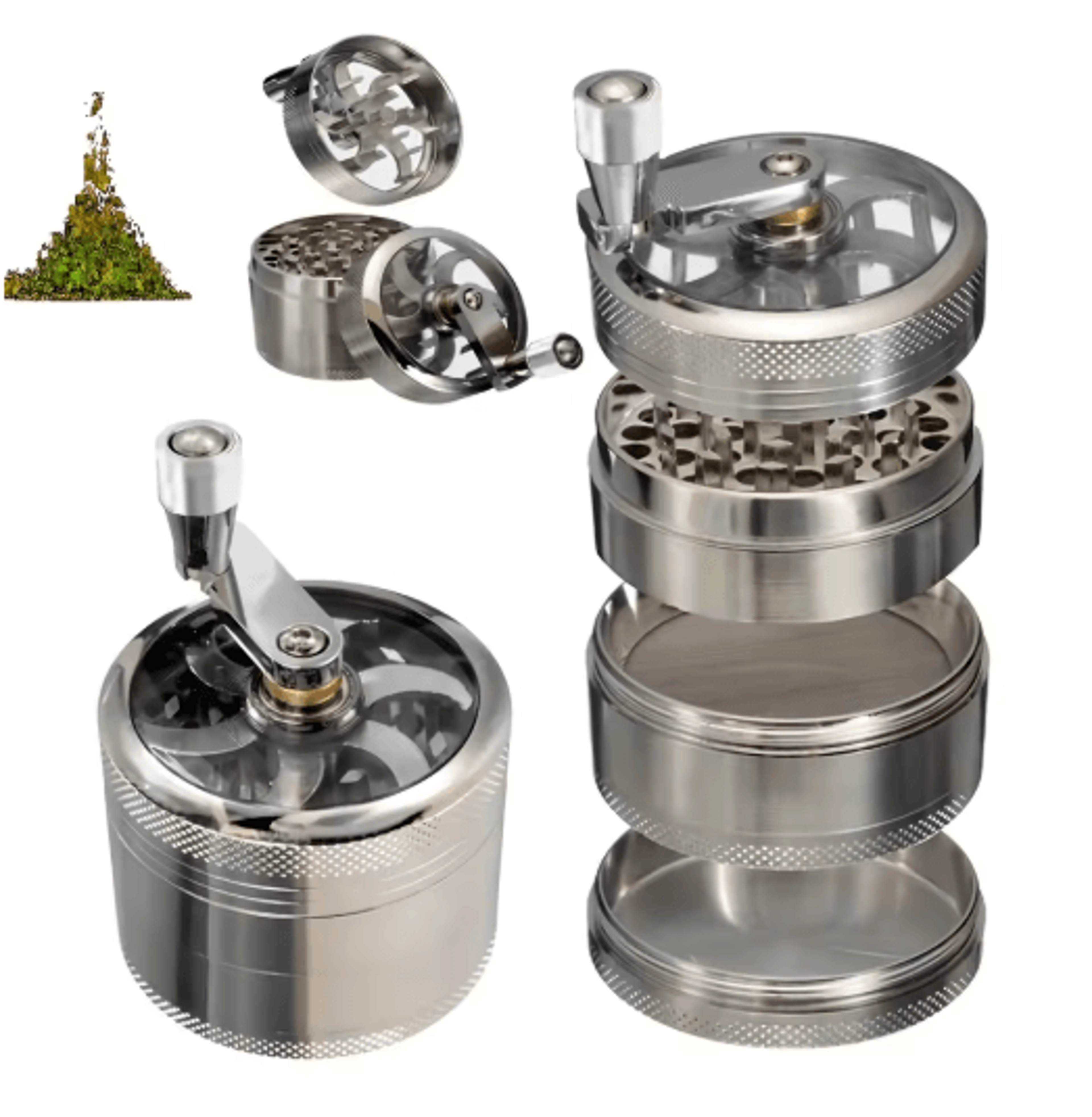 grindease manual spice grinder nutmeg pepper & rock salt crusher tool