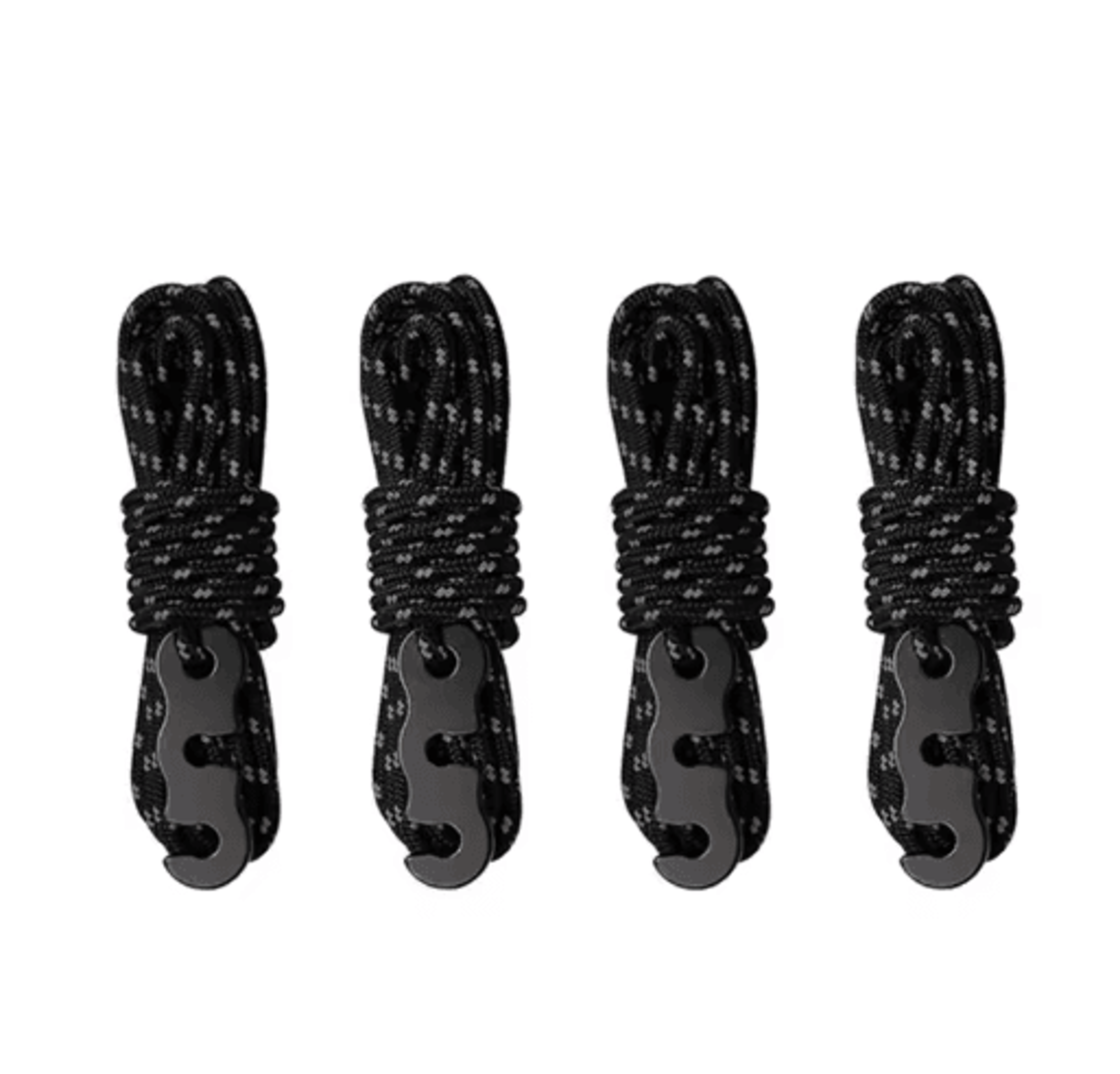 Reflective Tent Ropes Set Windproof Adjustable Camping Guy Lines With Buckles 2