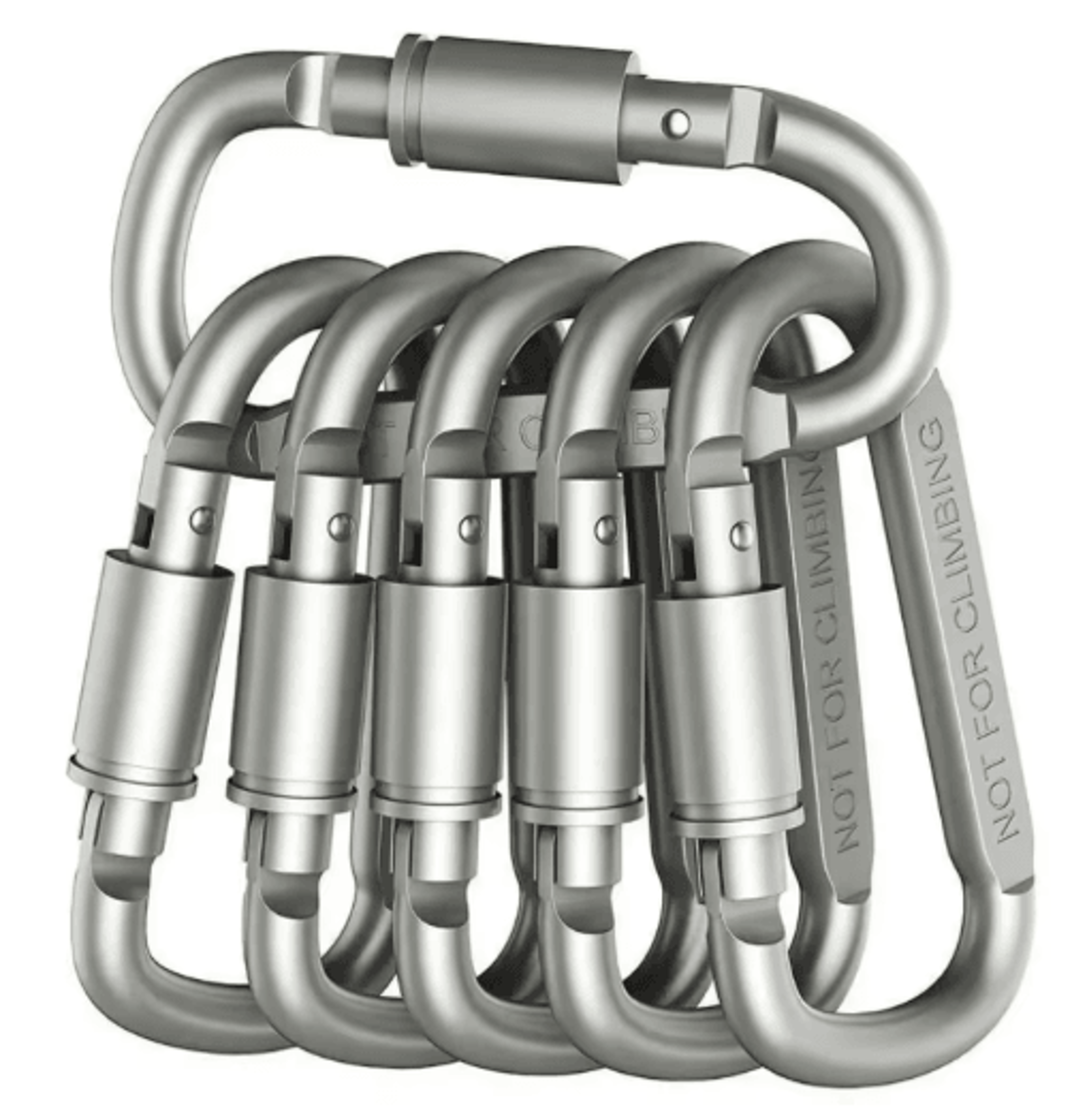 6pcs Carabiner Clips Set Durable Spring Snap Hooks For Outdoor  Everyday Use 2
