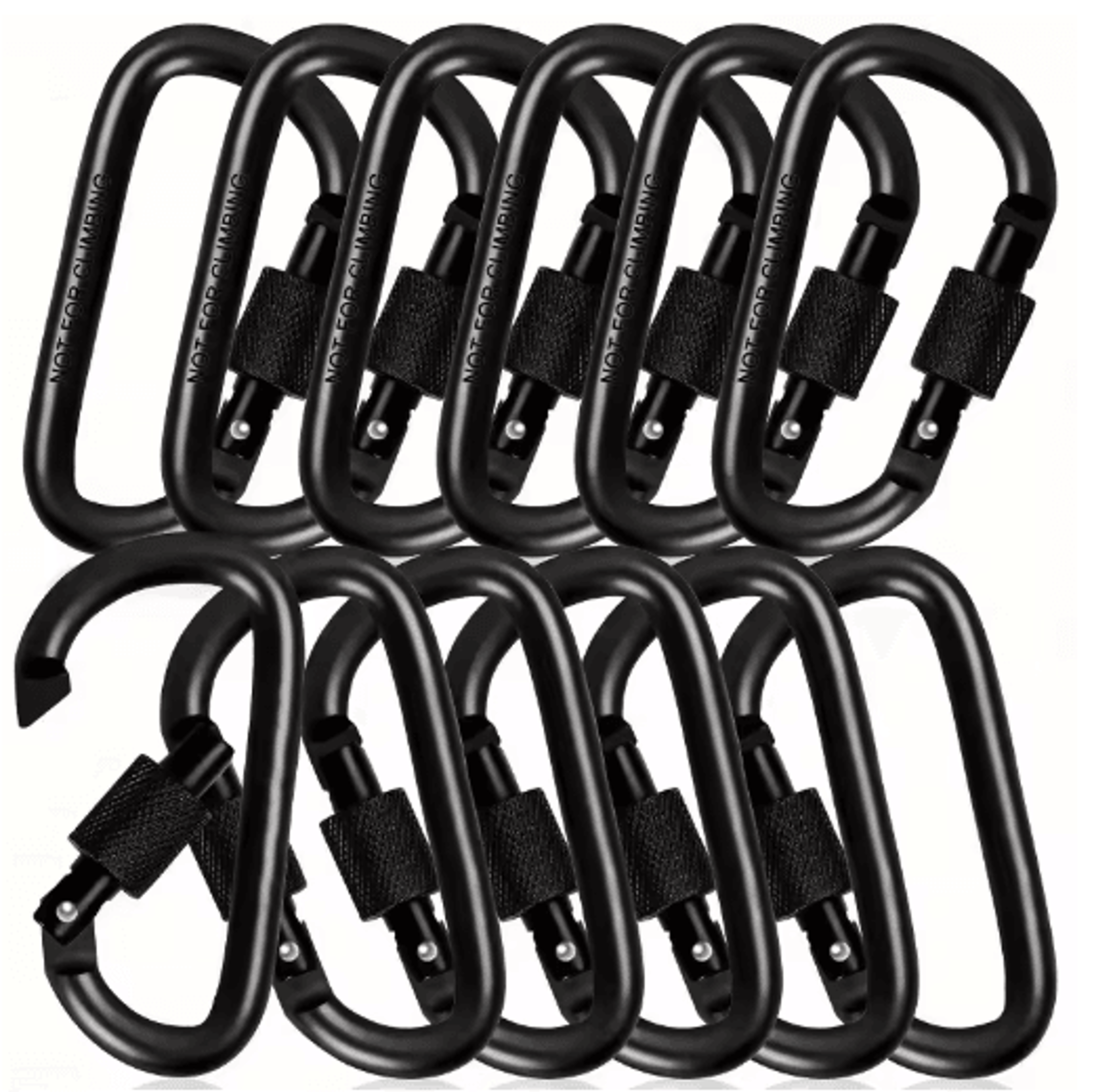 6pcs Carabiner Clips Set Durable Spring Snap Hooks For Outdoor  Everyday Use 6