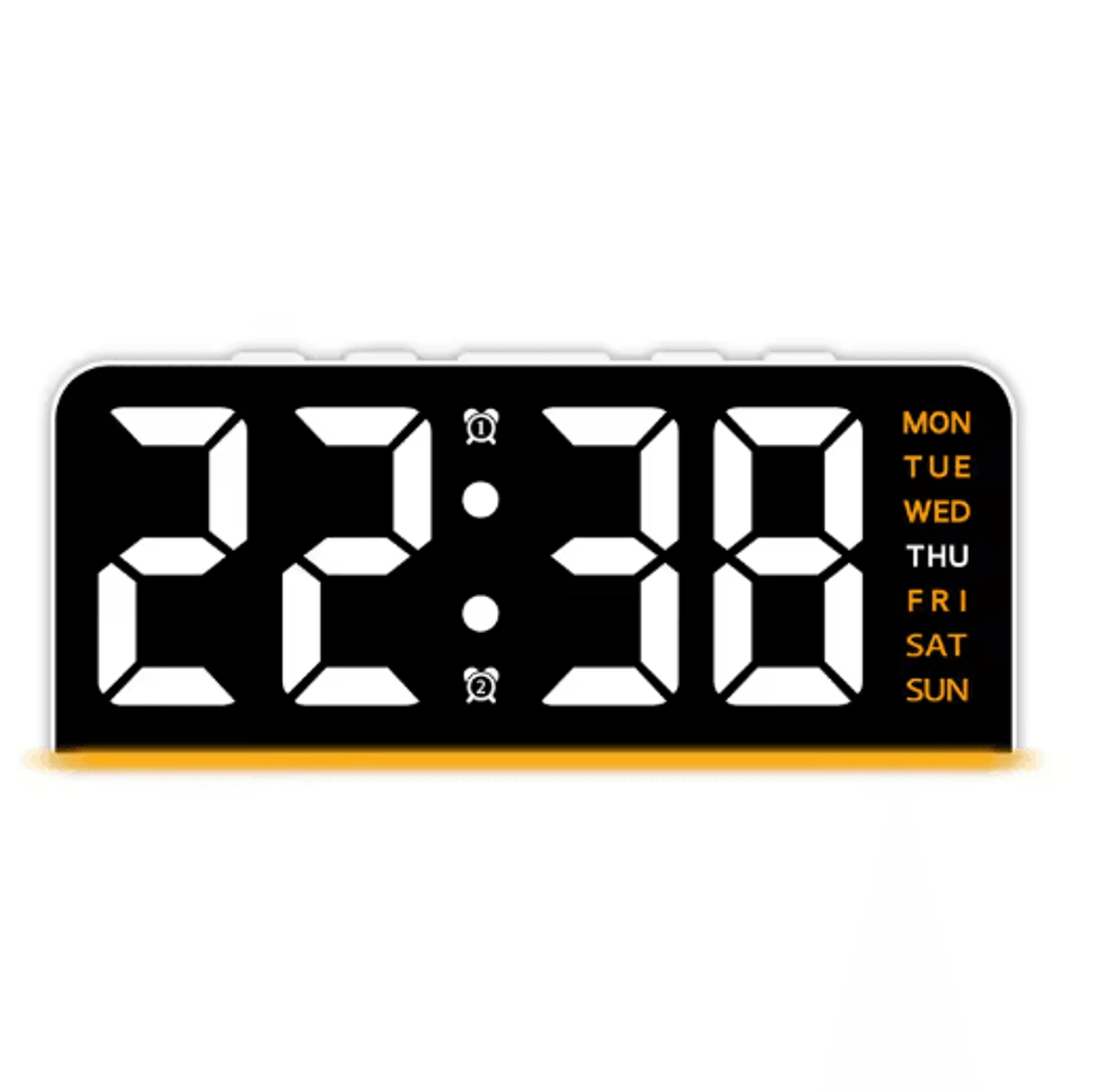 LED Digital Alarm Clock With Temperature Display Modern Bedside Clock With Night Light  Snooze 1