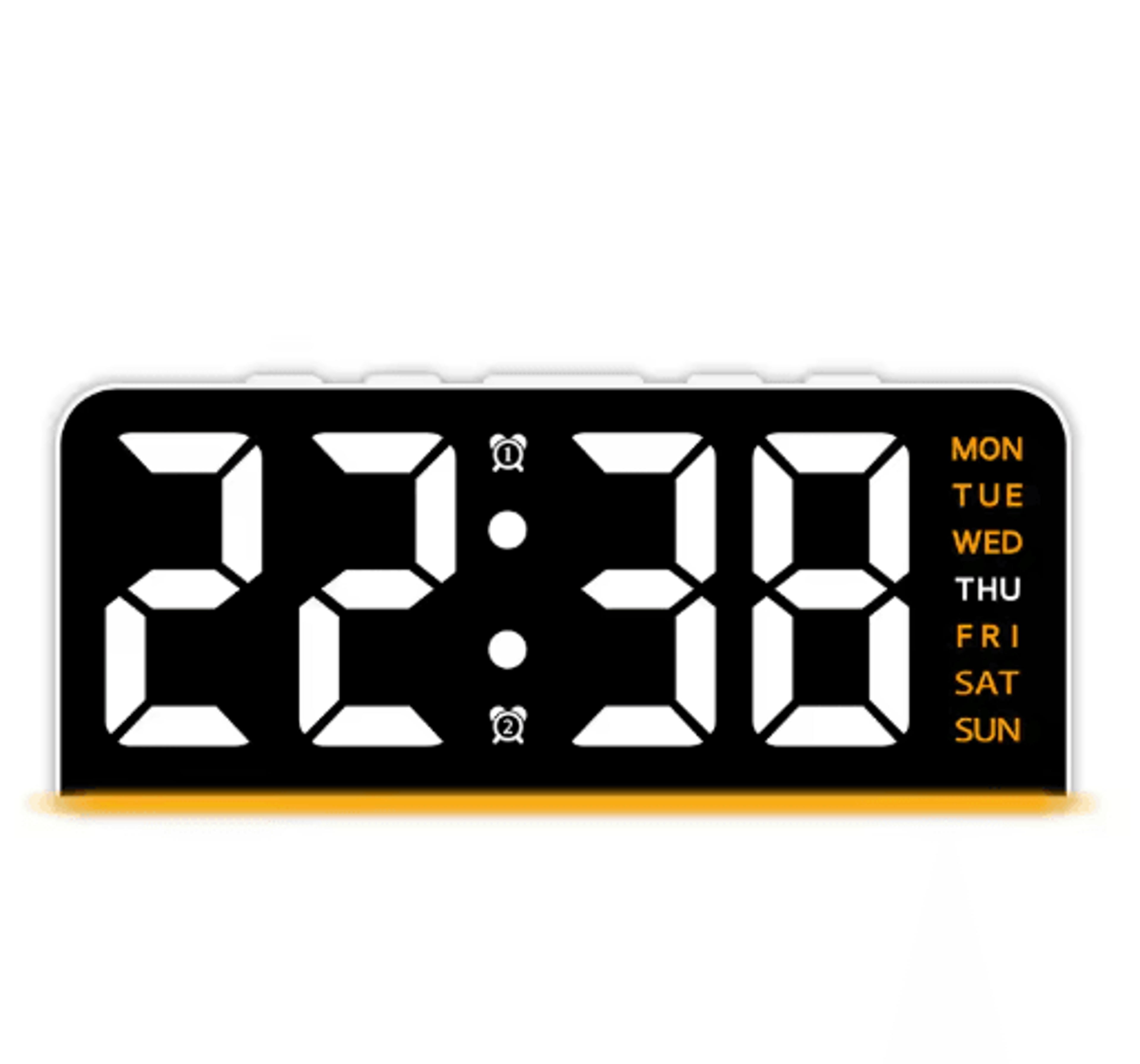 LED Digital Alarm Clock With Temperature Display Modern Bedside Clock With Night Light  Snooze 2