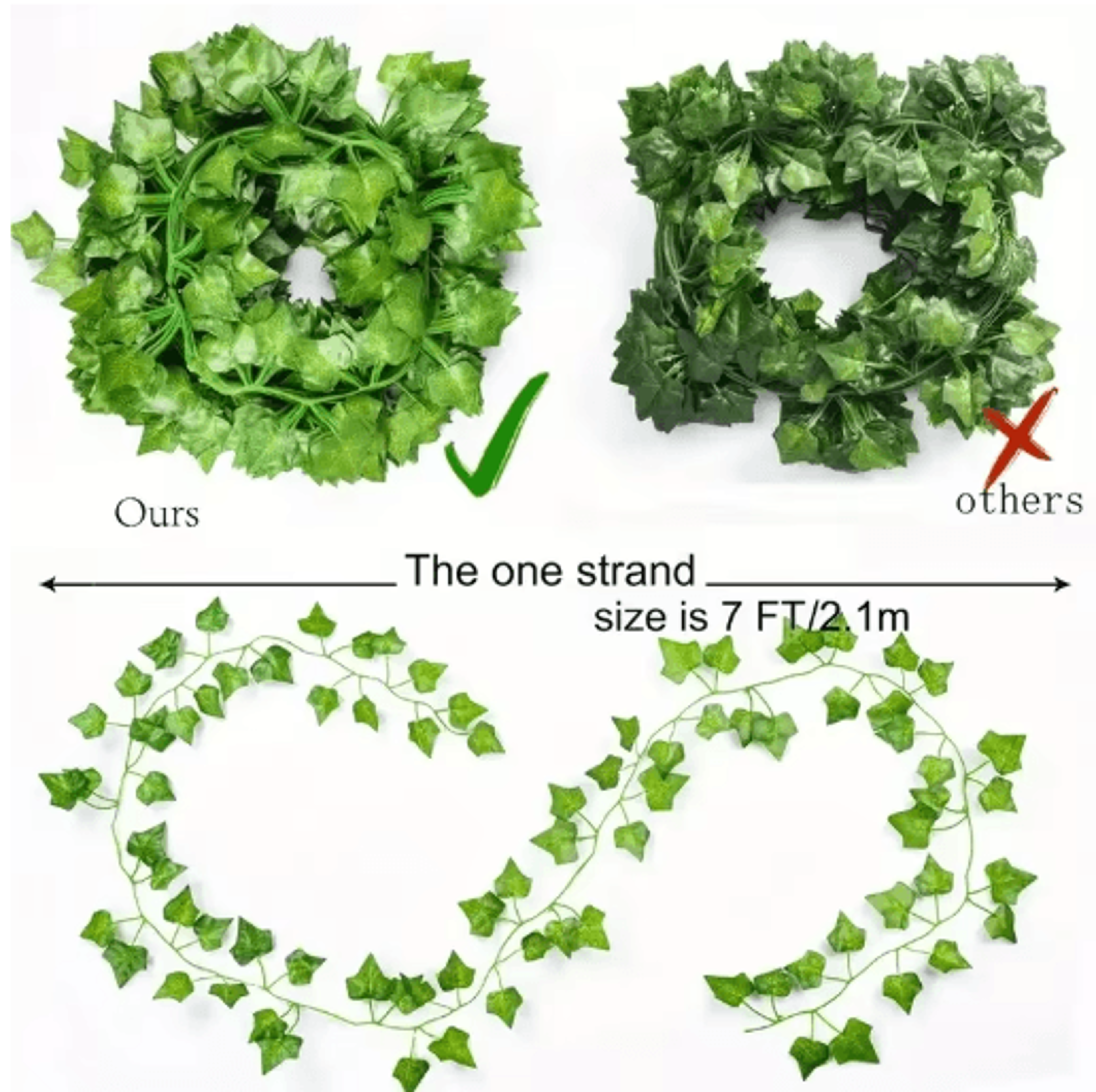 EverGreen Artificial Ivy Garland  Realistic Hanging Vine Decor For Home  Events 7