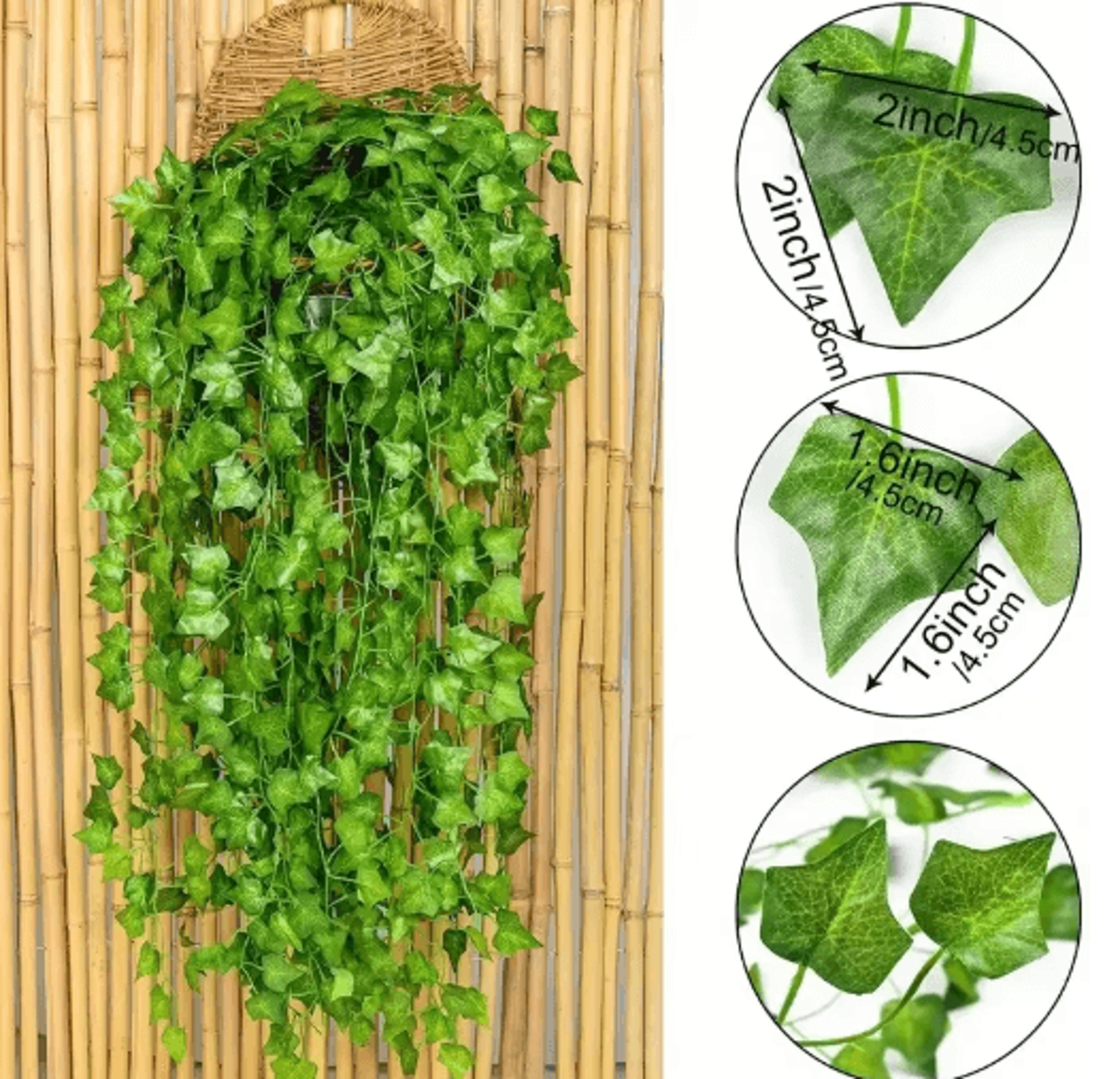 EverGreen Artificial Ivy Garland  Realistic Hanging Vine Decor For Home  Events 8