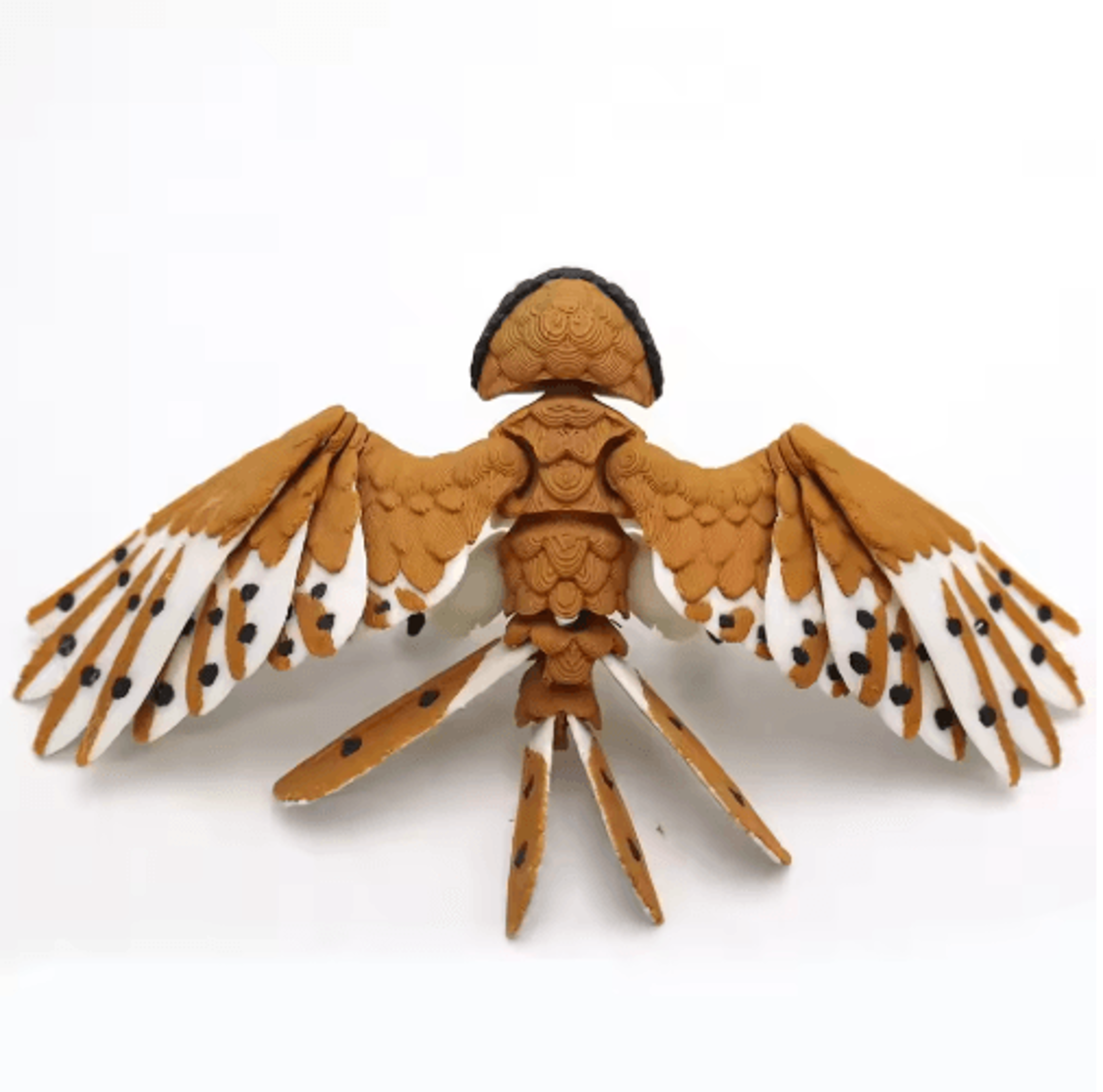 SkyFlex 3D Printed Eagle Figurine  Movable Hawk Ornament  Articulated Bird Decor 3