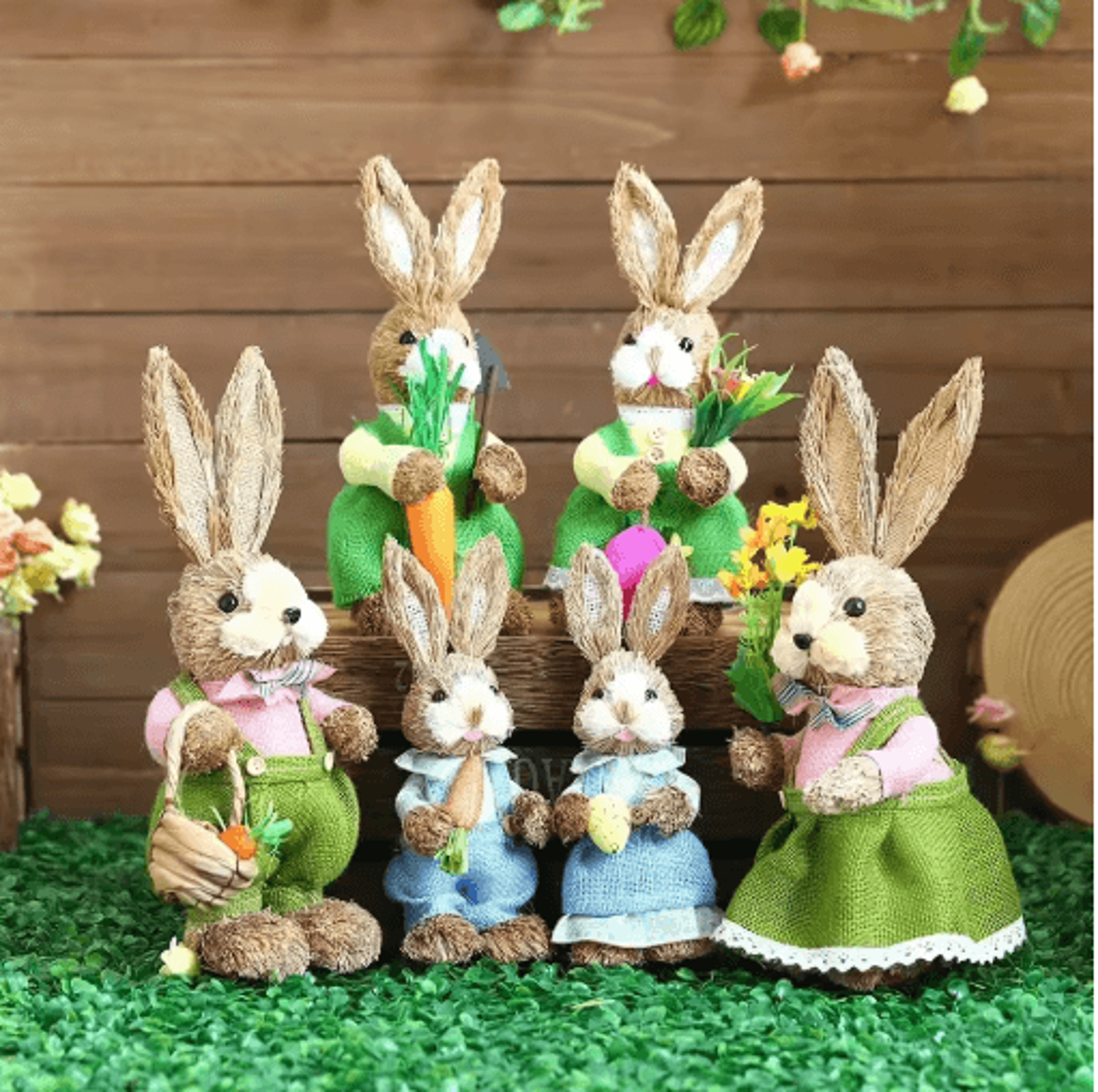 Cute Easter Bunny Figurine Handmade Rabbit Decor For Spring  Home Styling 15