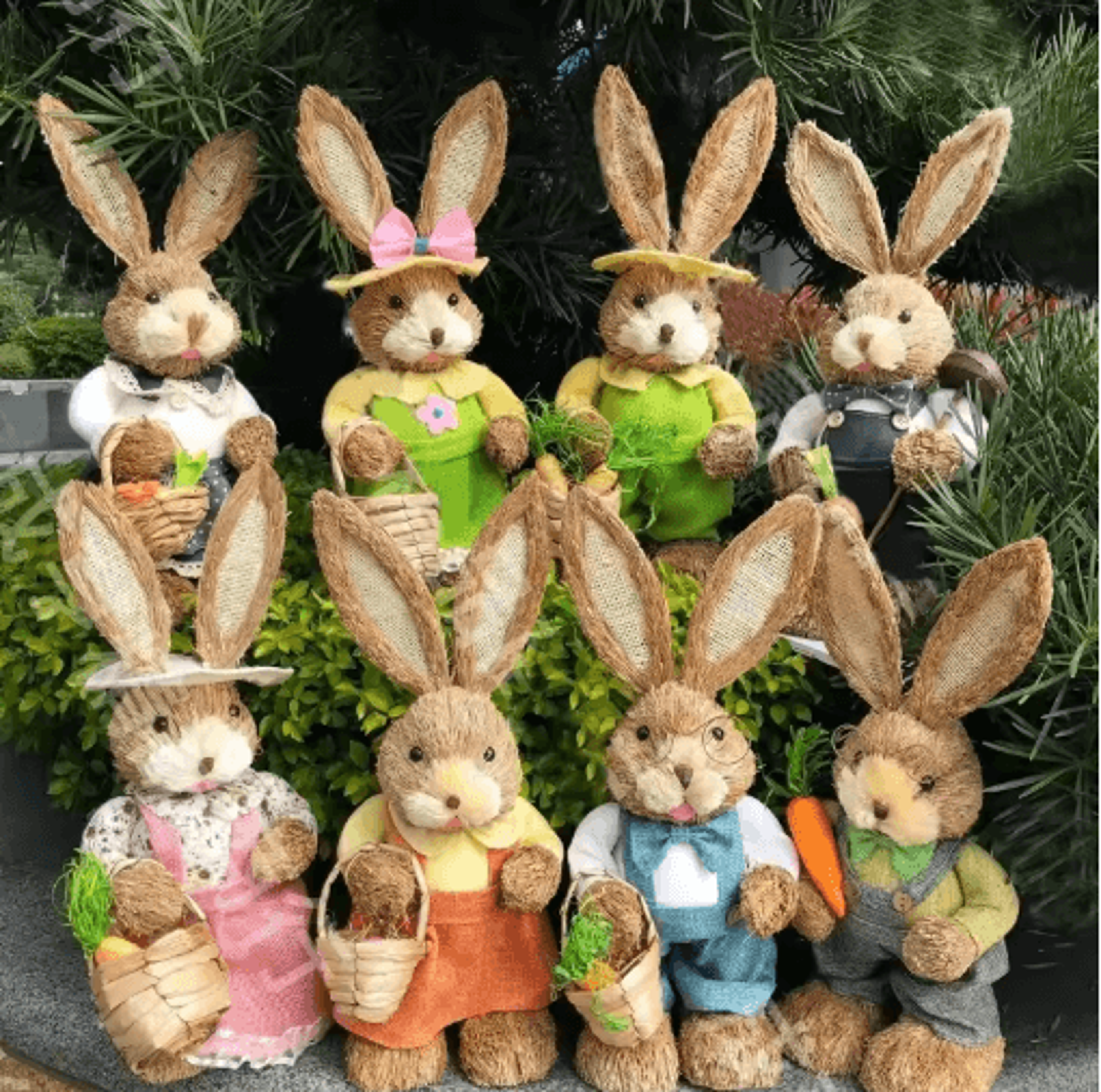 Cute Easter Bunny Figurine Handmade Rabbit Decor For Spring  Home Styling 17