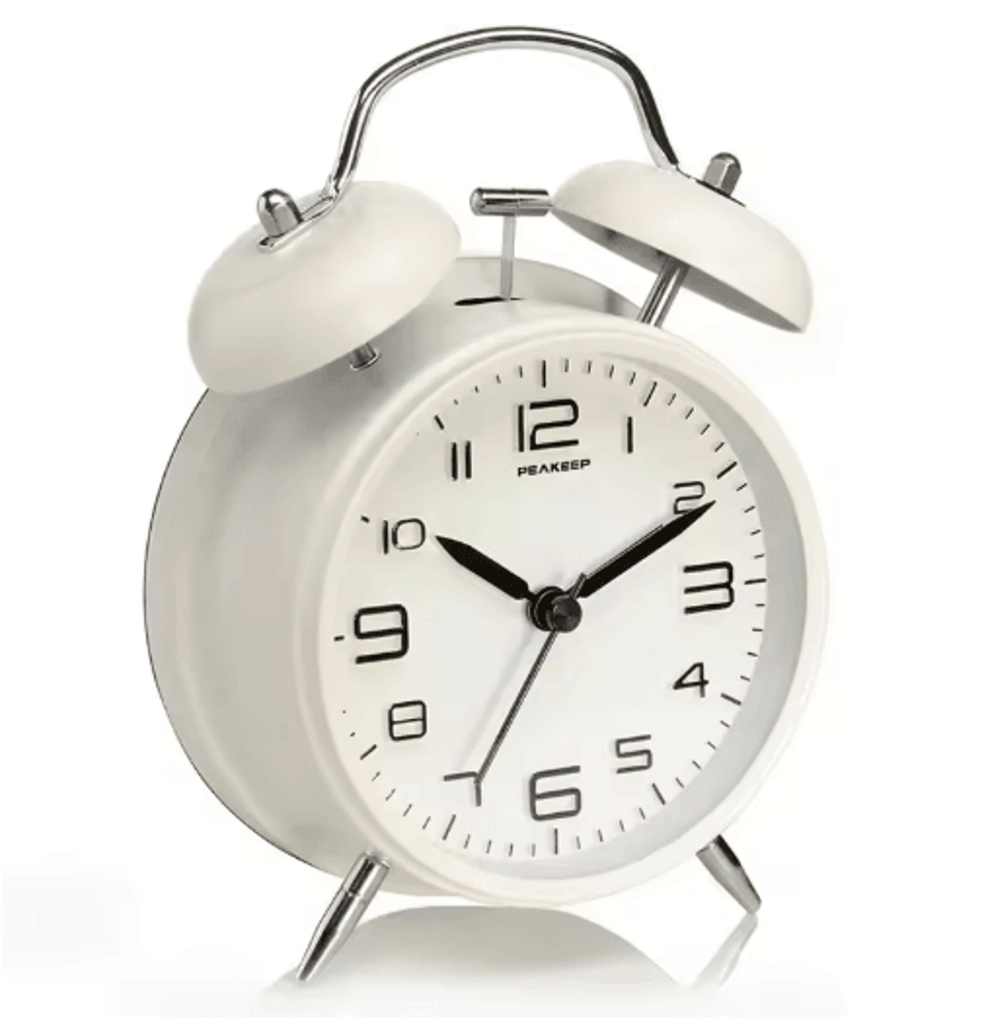 Classic Twin Bell Alarm Clock Loud Metal Desk Clock With Backlight Display 4