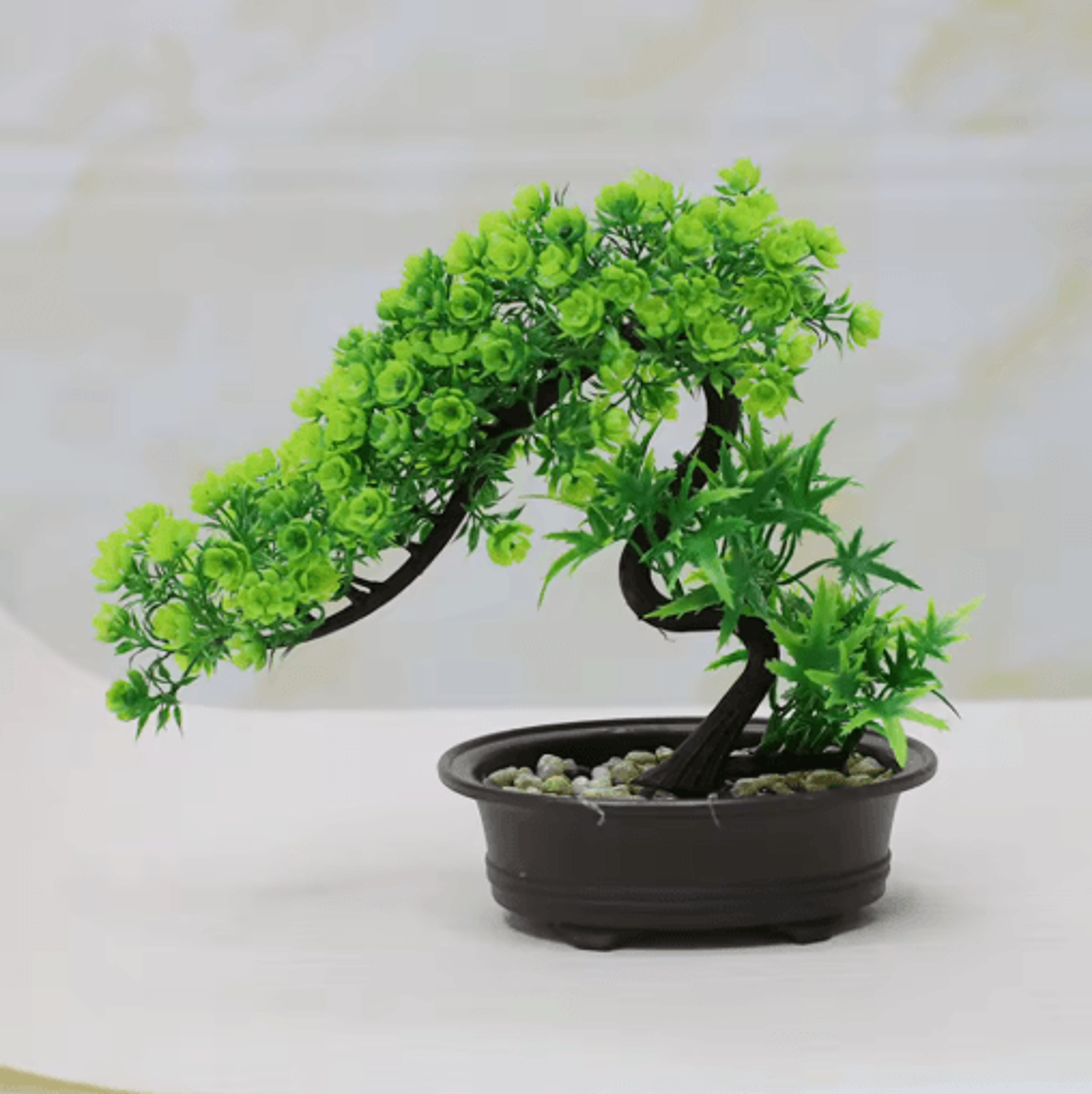 Artificial Japanese Pine Bonsai Tree Realistic Mini Plant For Desk  Home Decor 12