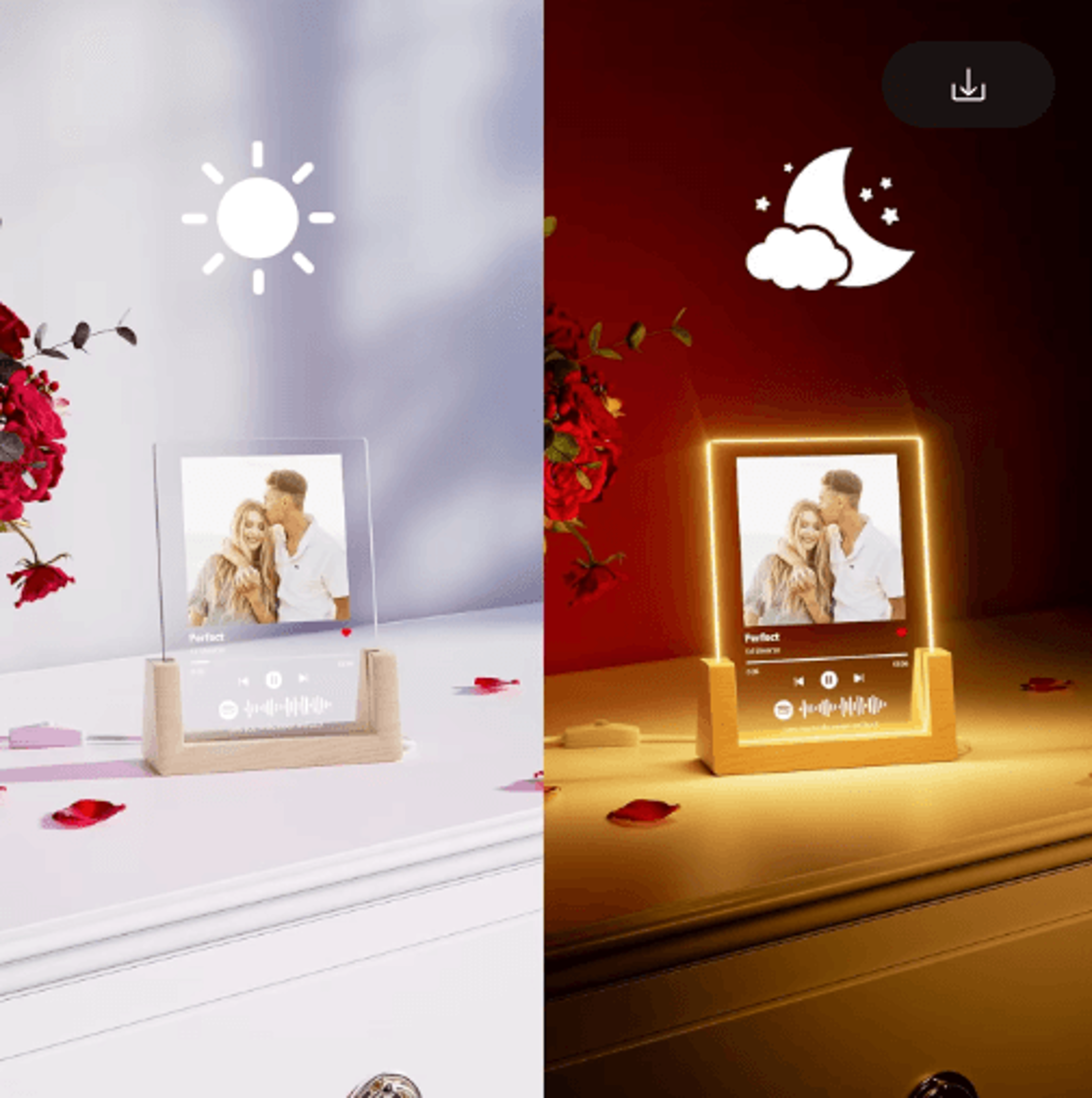 Custom Spotify Acrylic Plaque Lamp  Personalized Romantic Music Gift For Couples 8
