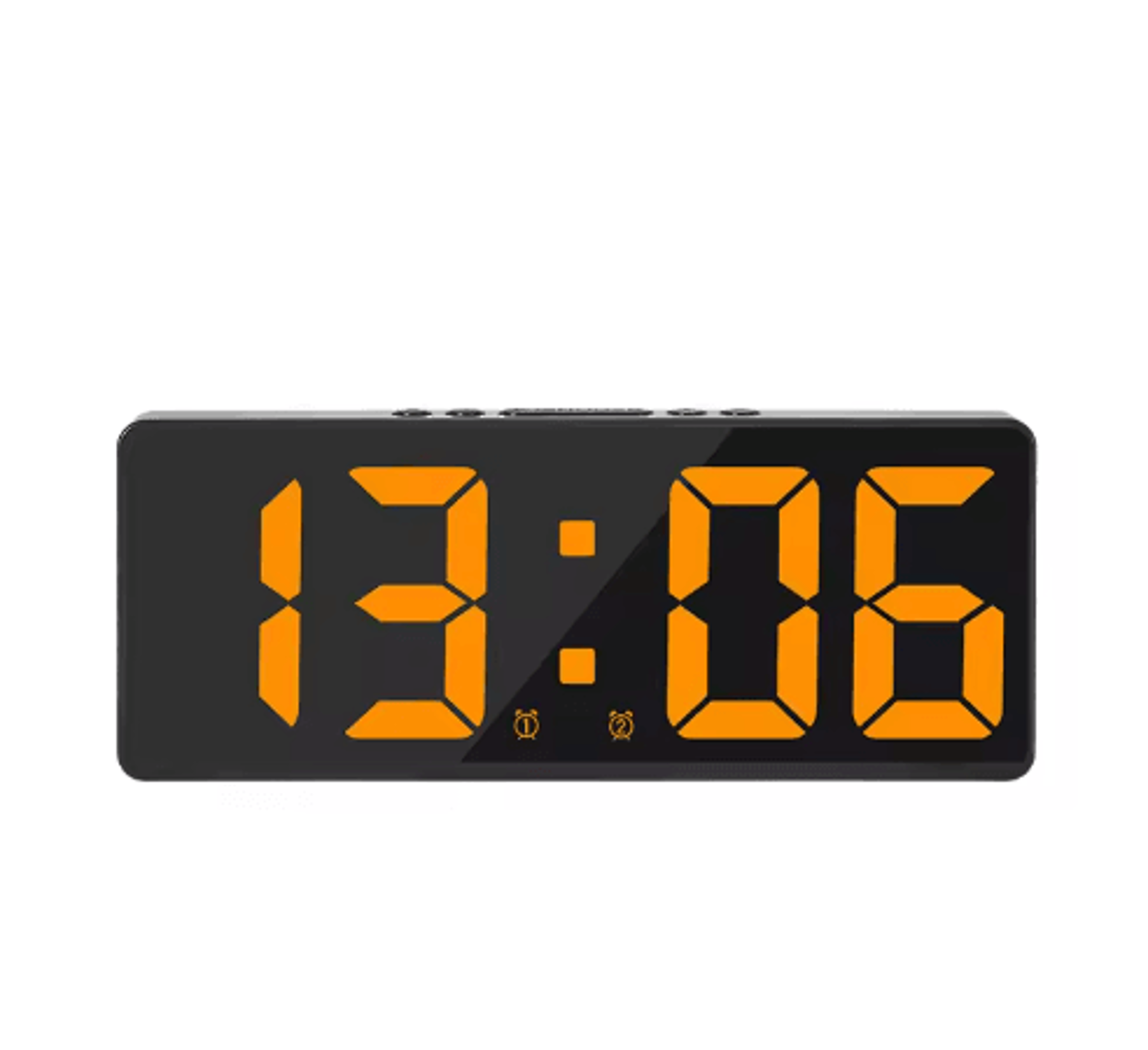 Mirror LED Alarm Clock  Voice Control Digital Bedside Clock With Snooze 3