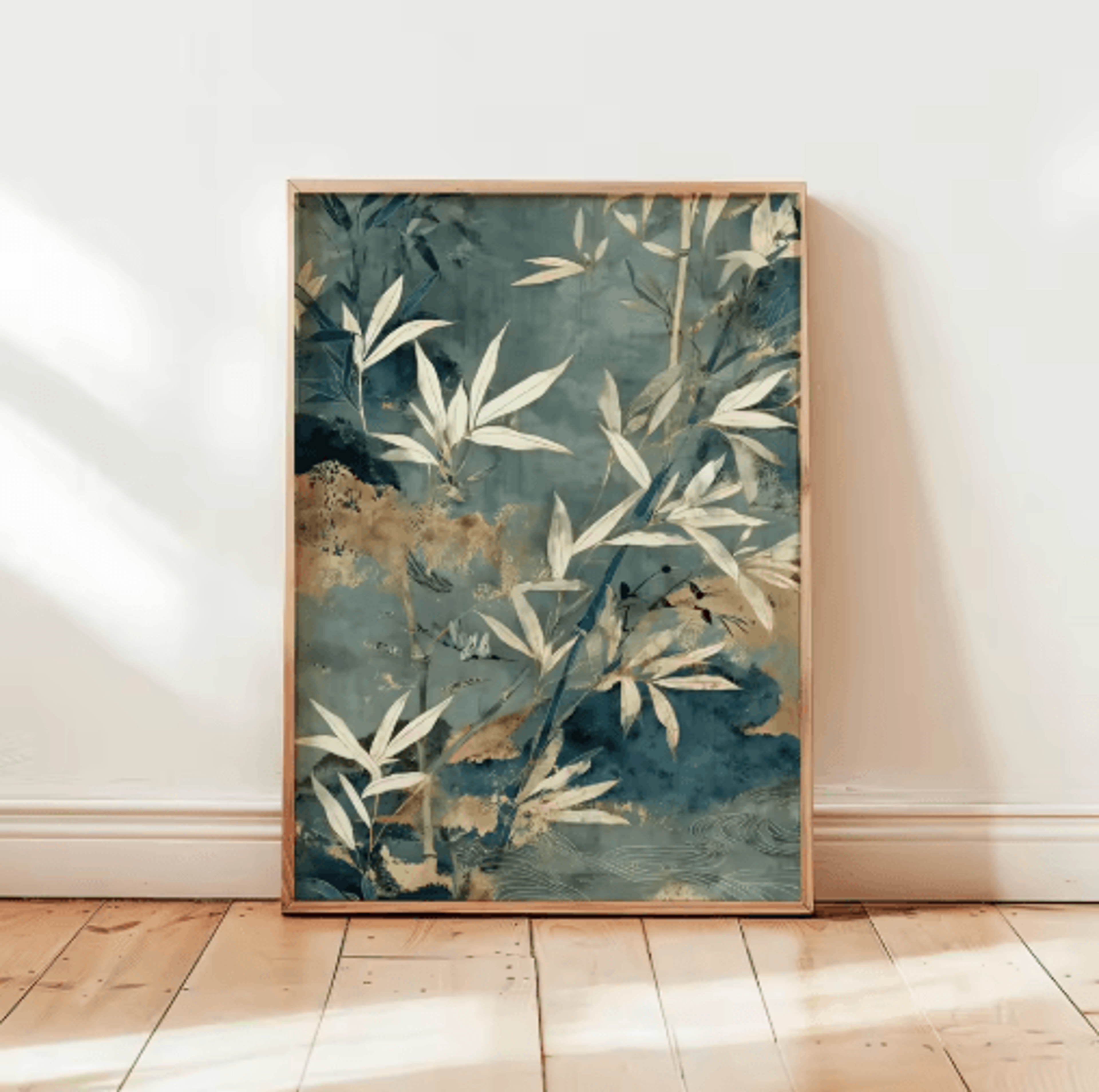 Japanese Tiger Swimming Canvas Wall Art  Asian Animal Canvas Print For Modern Living Room Decor 24