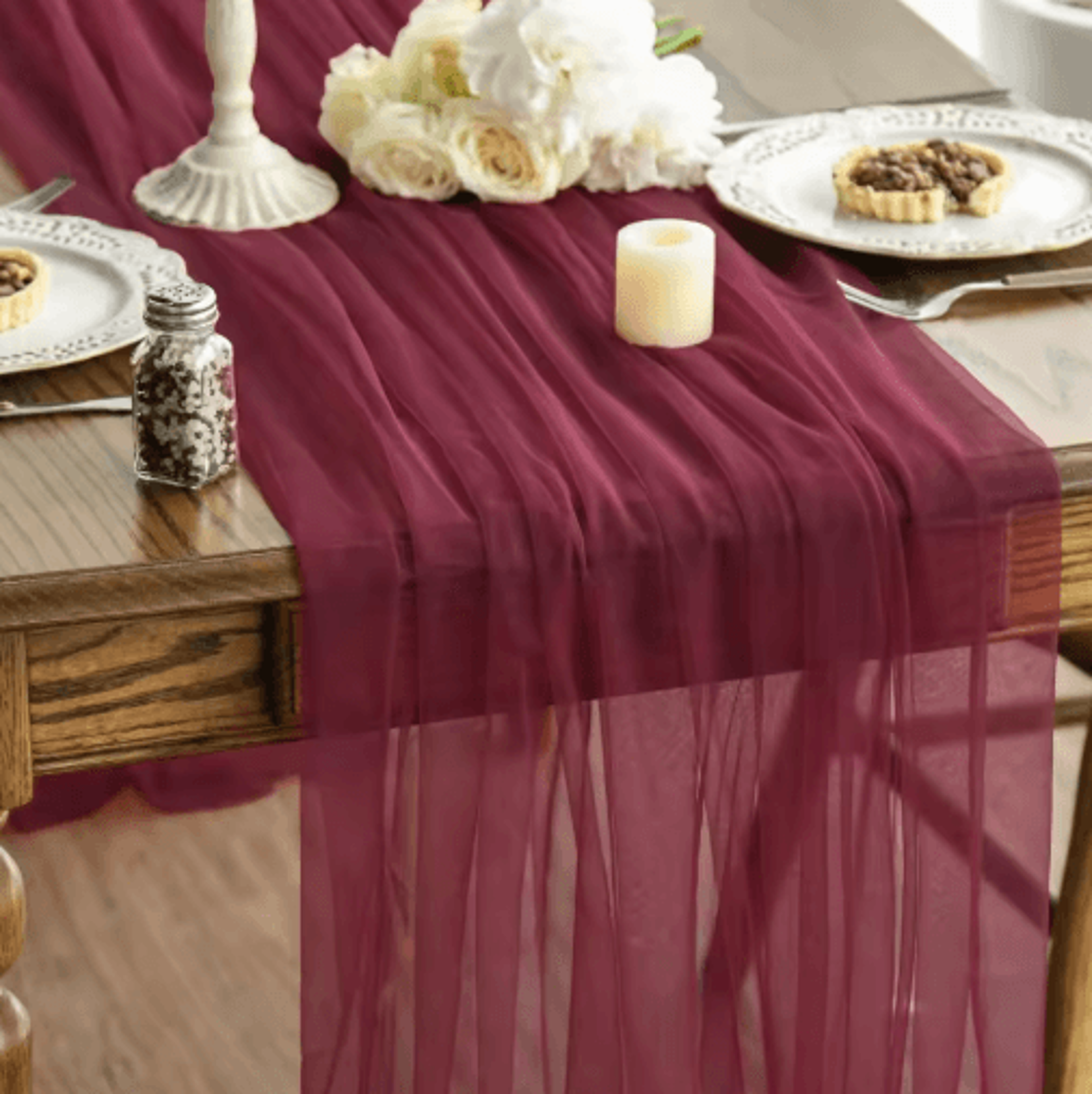 Sheer Gauze Table Runner For Weddings  Events Boho Table Decor And Arch Draping Fabric 6