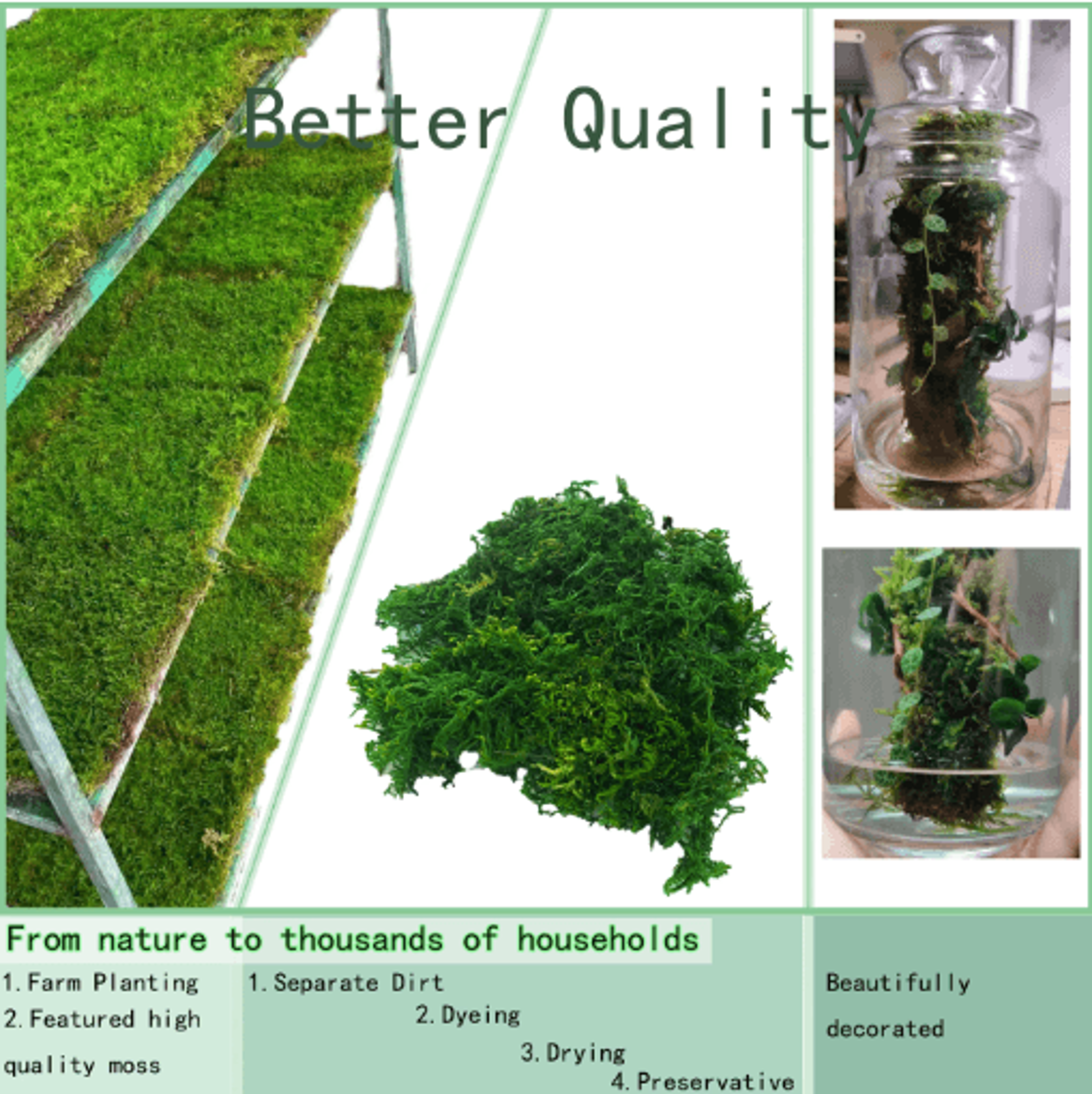 Artificial Green Moss For Plants  Crafts Decorative Orchid Potting Moss And DIY Decor Fill 3