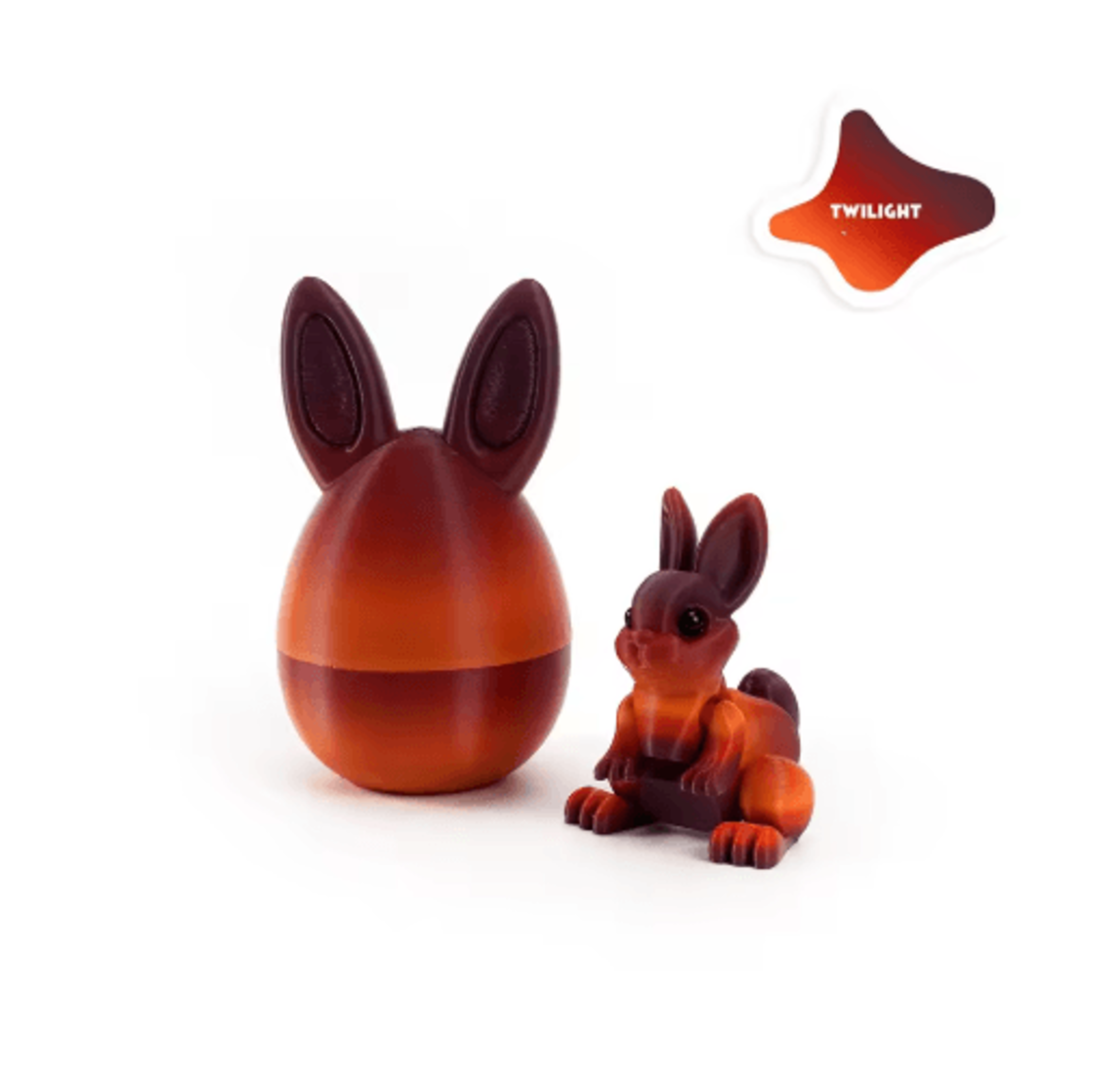 3D Printed Easter Rabbit Ornament With Egg Cute Desk Decor  Kids Gift 9