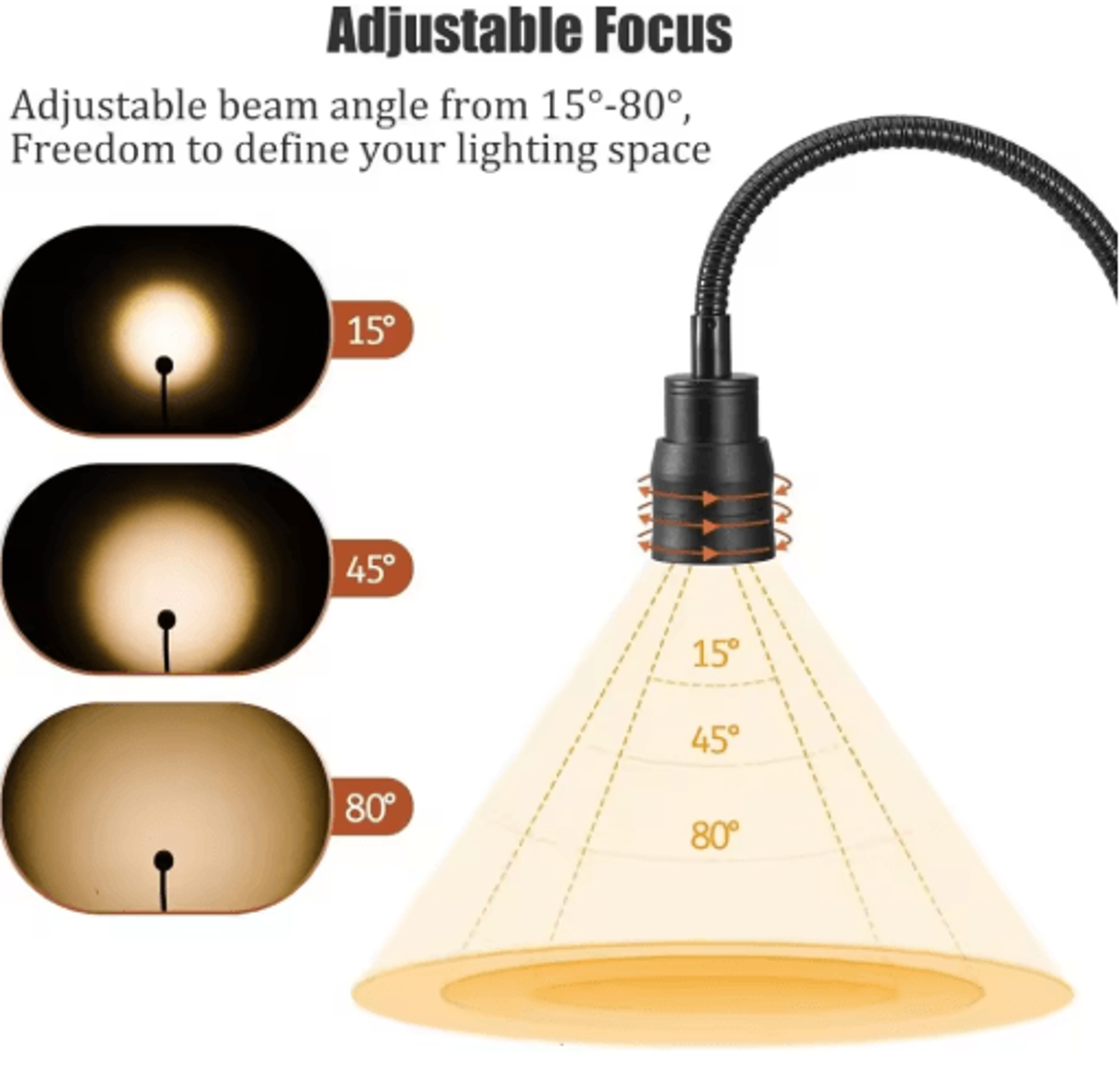 LED Reading Light  USB ClipOn Book Light With Flexible Gooseneck  Adjustable Brightness 6