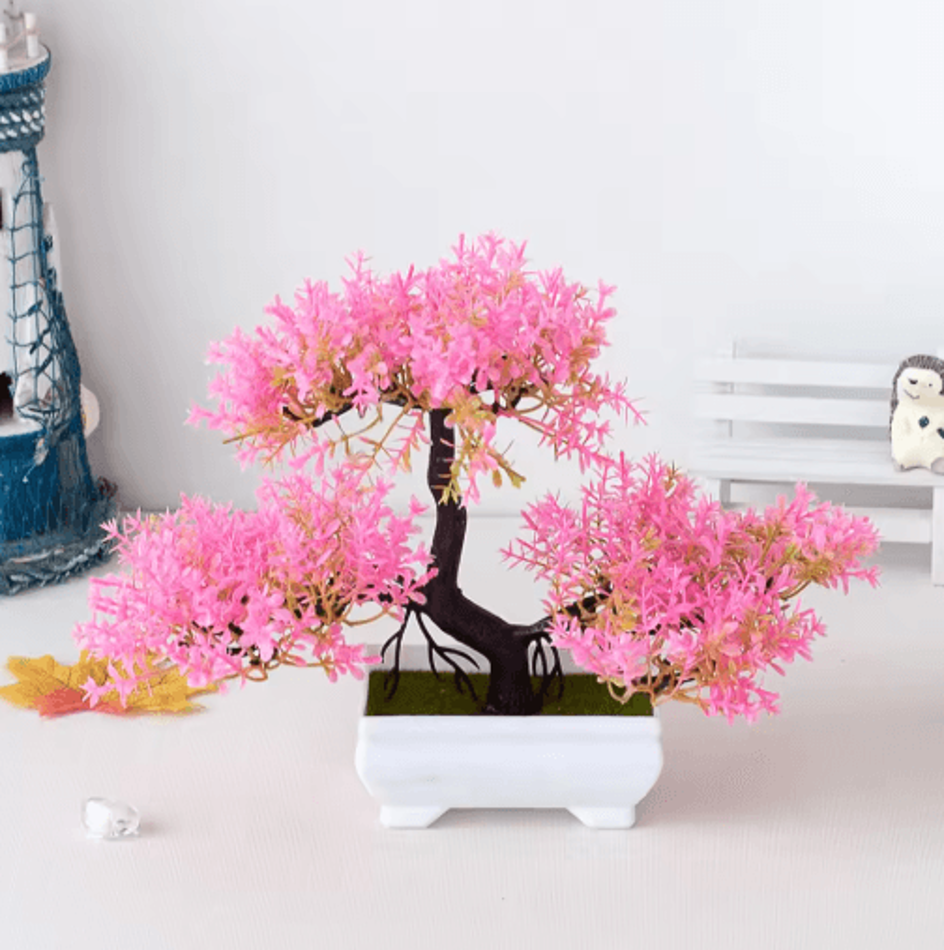 Artificial Bonsai Plant  Mini Zen Garden Tabletop Tree For Home  Office Decor 13