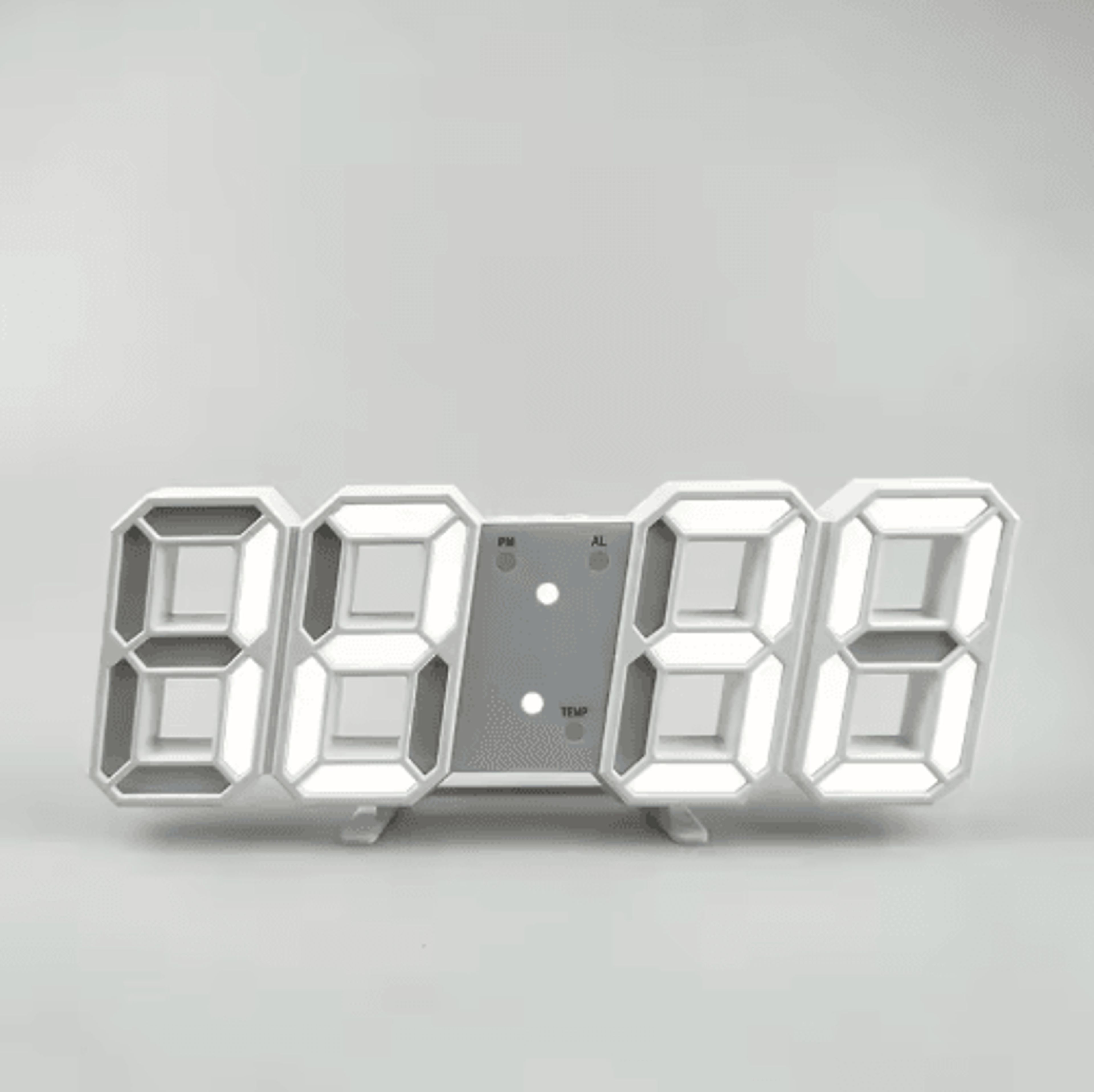 3D LED Digital Wall Clock  Alarm Clock With Time Date  Temperature Display 7