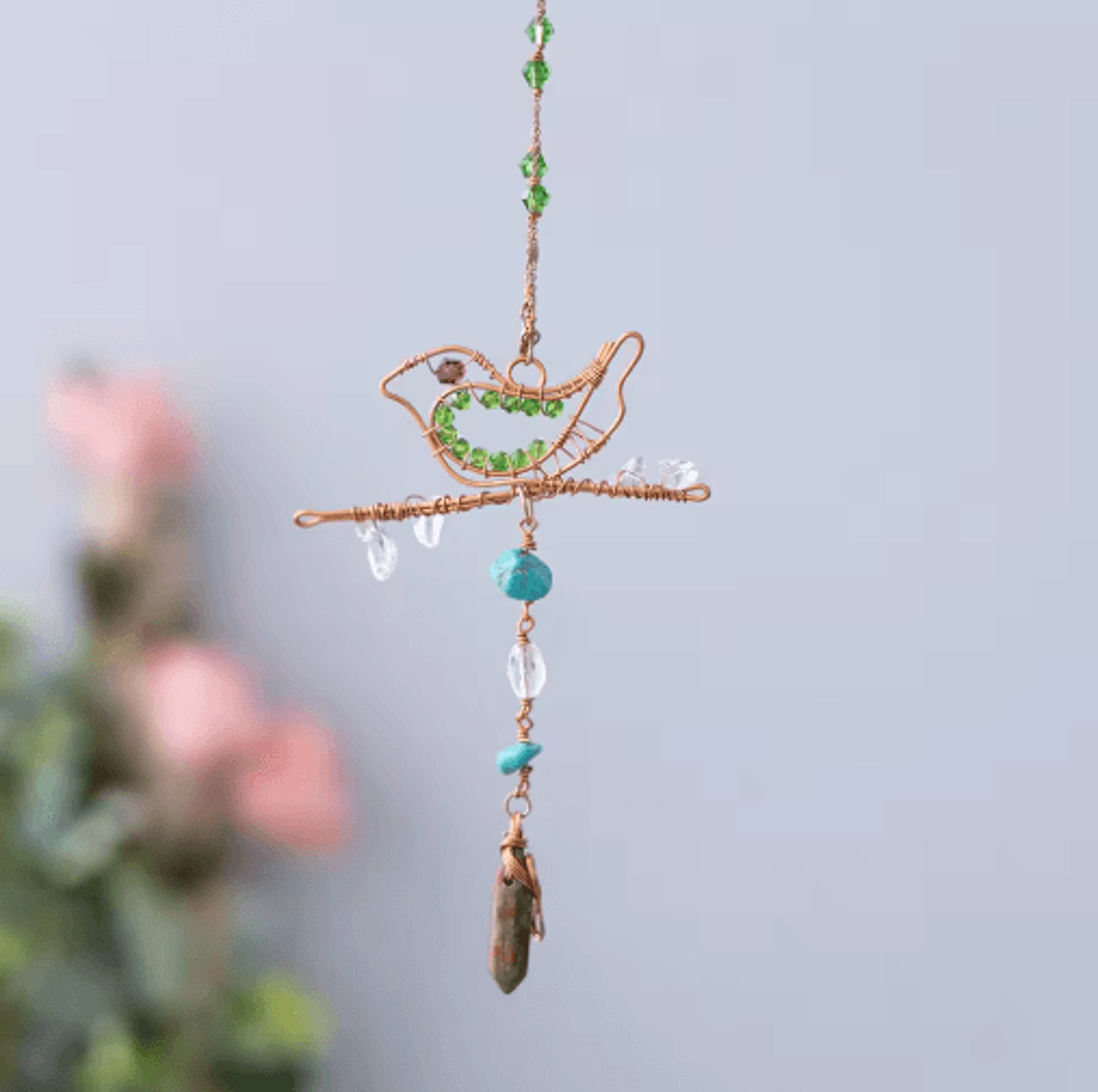 Crystal Sun  Moon Wind Chime  Prism Suncatcher Hanging Decor For Home  Garden 3