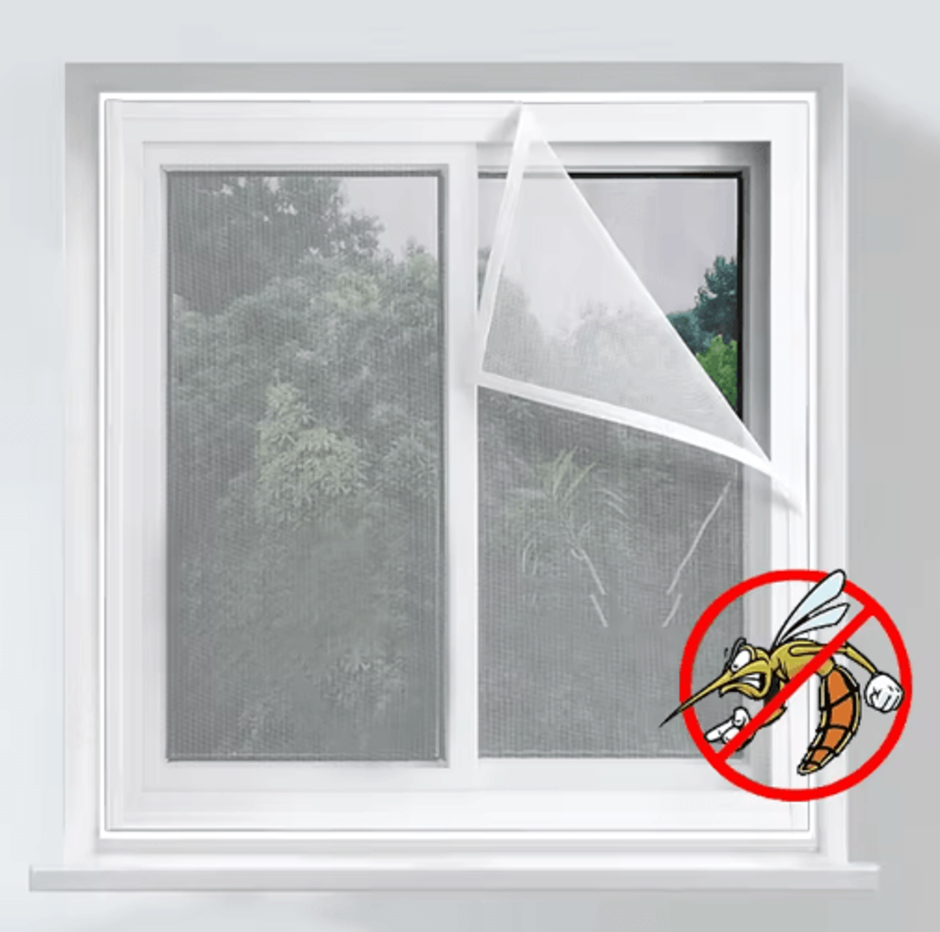 SelfAdhesive Mosquito Net Screen  Custom InsectProof Window  Door Mesh Curtain 7