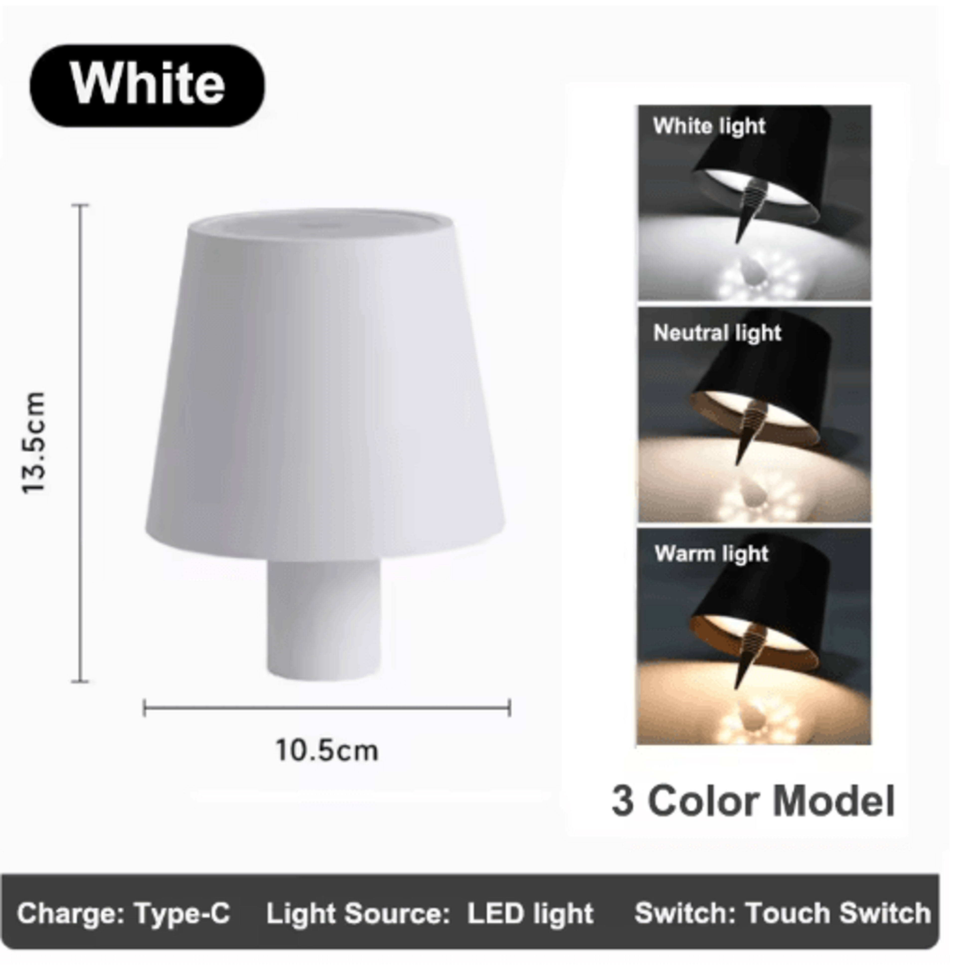 Wireless LED Wine Bottle Lamp  Rechargeable Touch Control Table Light For Outdoor  Dining Ambiance 6