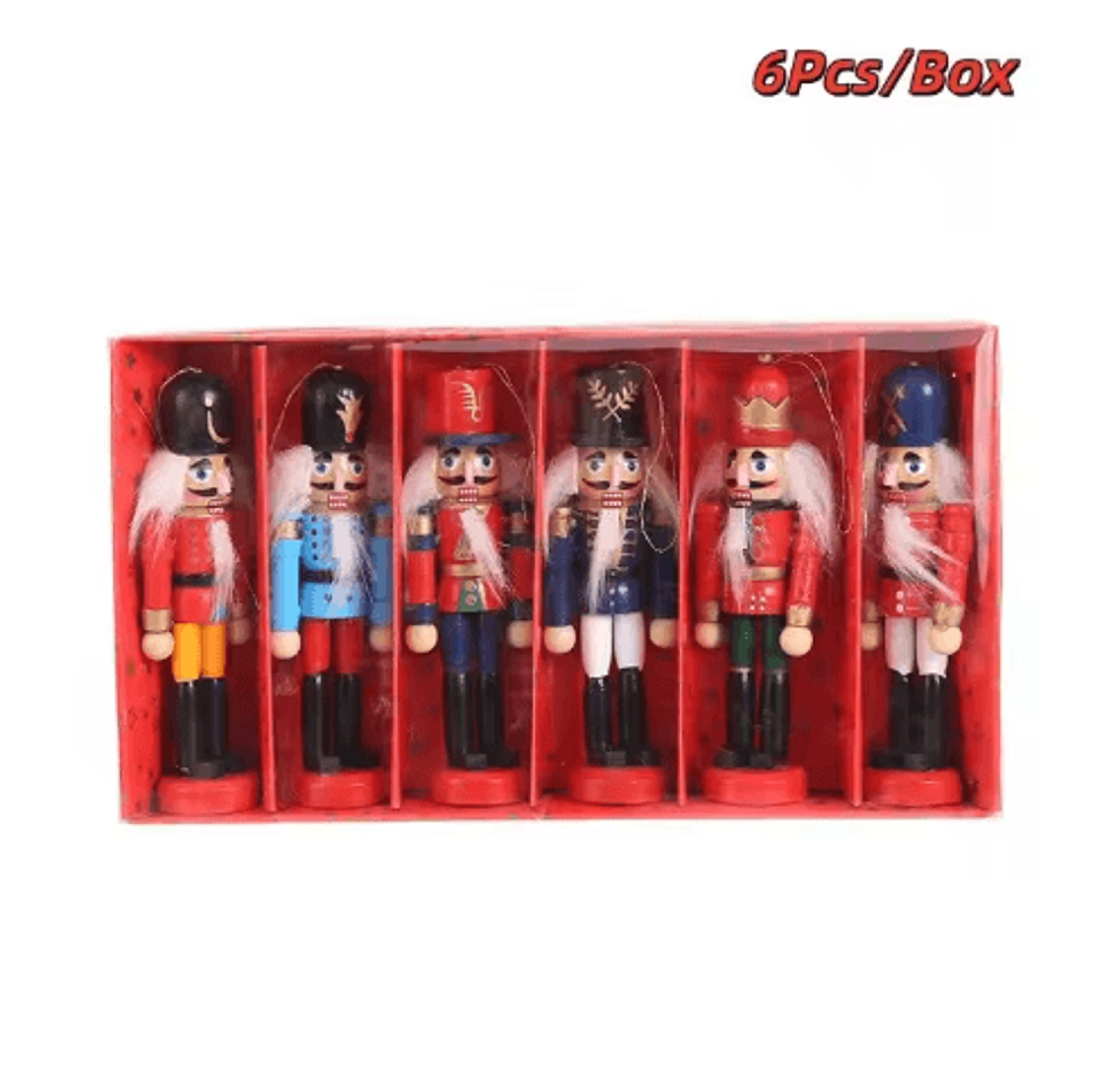 Mini Nutcracker Soldier Figurines Set  Christmas Desktop Ornaments  Holiday Decor 3