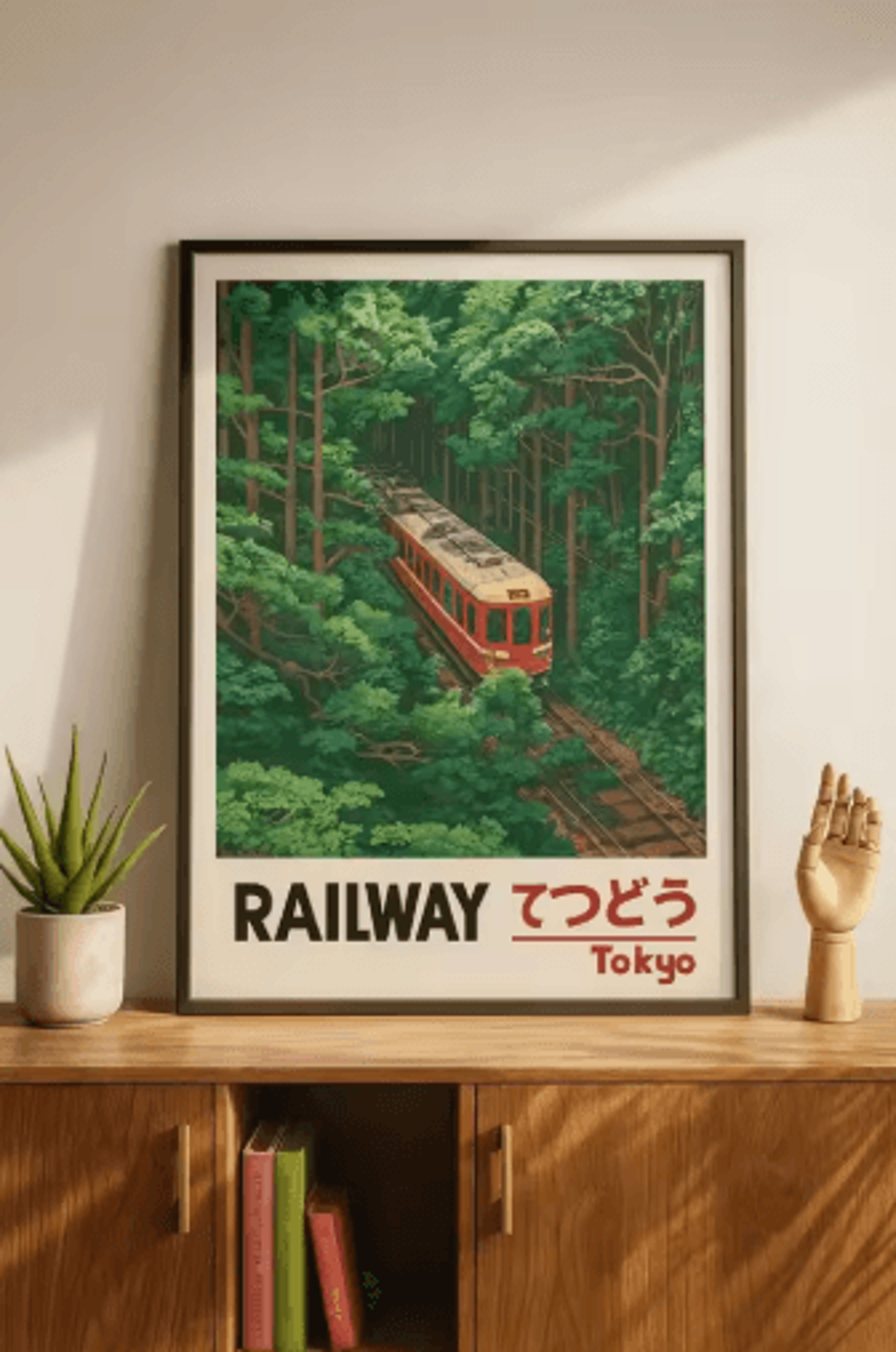 Tokyo Rainy Night Railway Canvas Print  Retro Japanese Cityscape Wall Art Decor 18