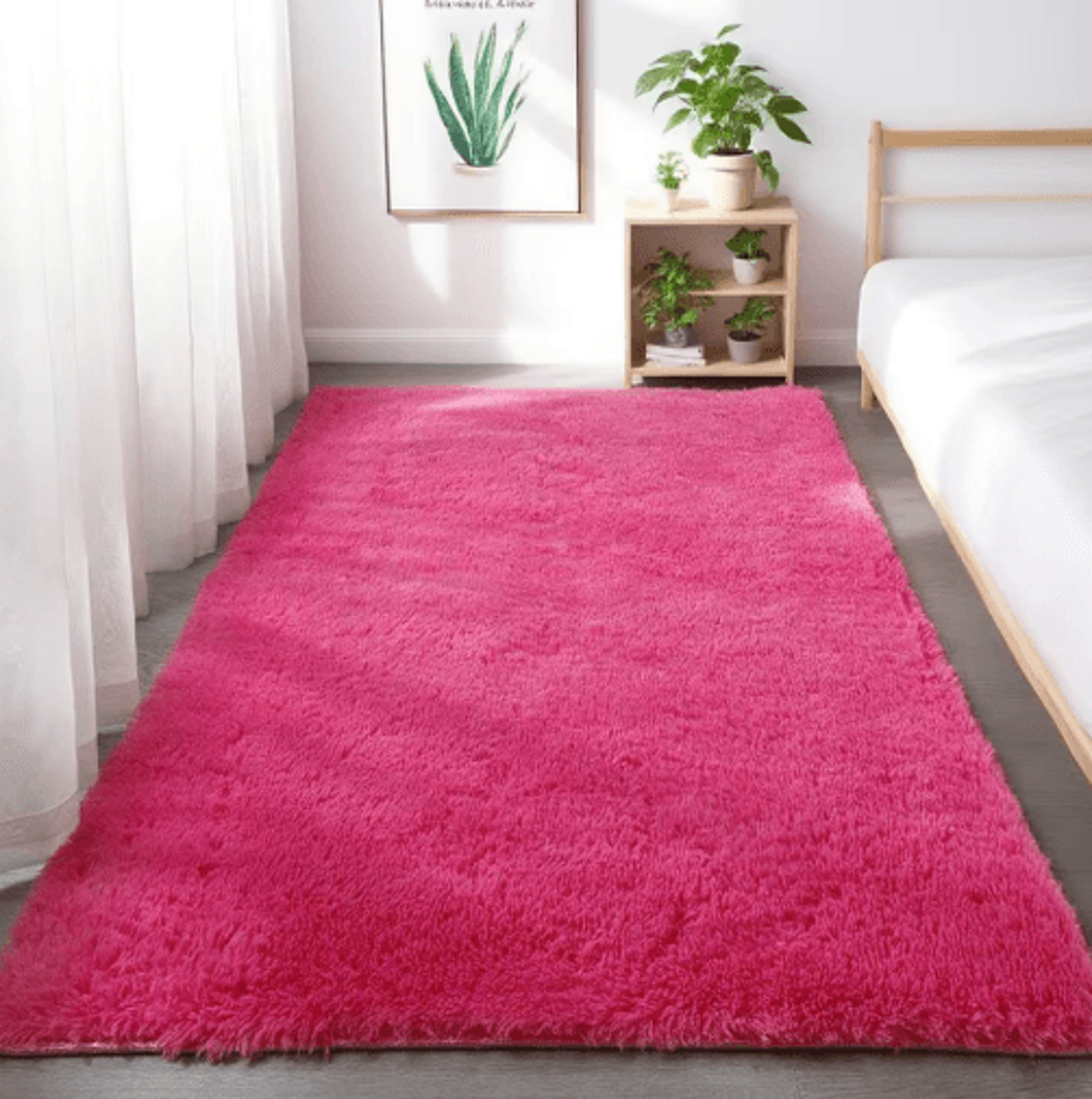 Super Soft Shaggy Gray Area Rug Fluffy Non Slip Carpet For Bedroom  Living Room 4