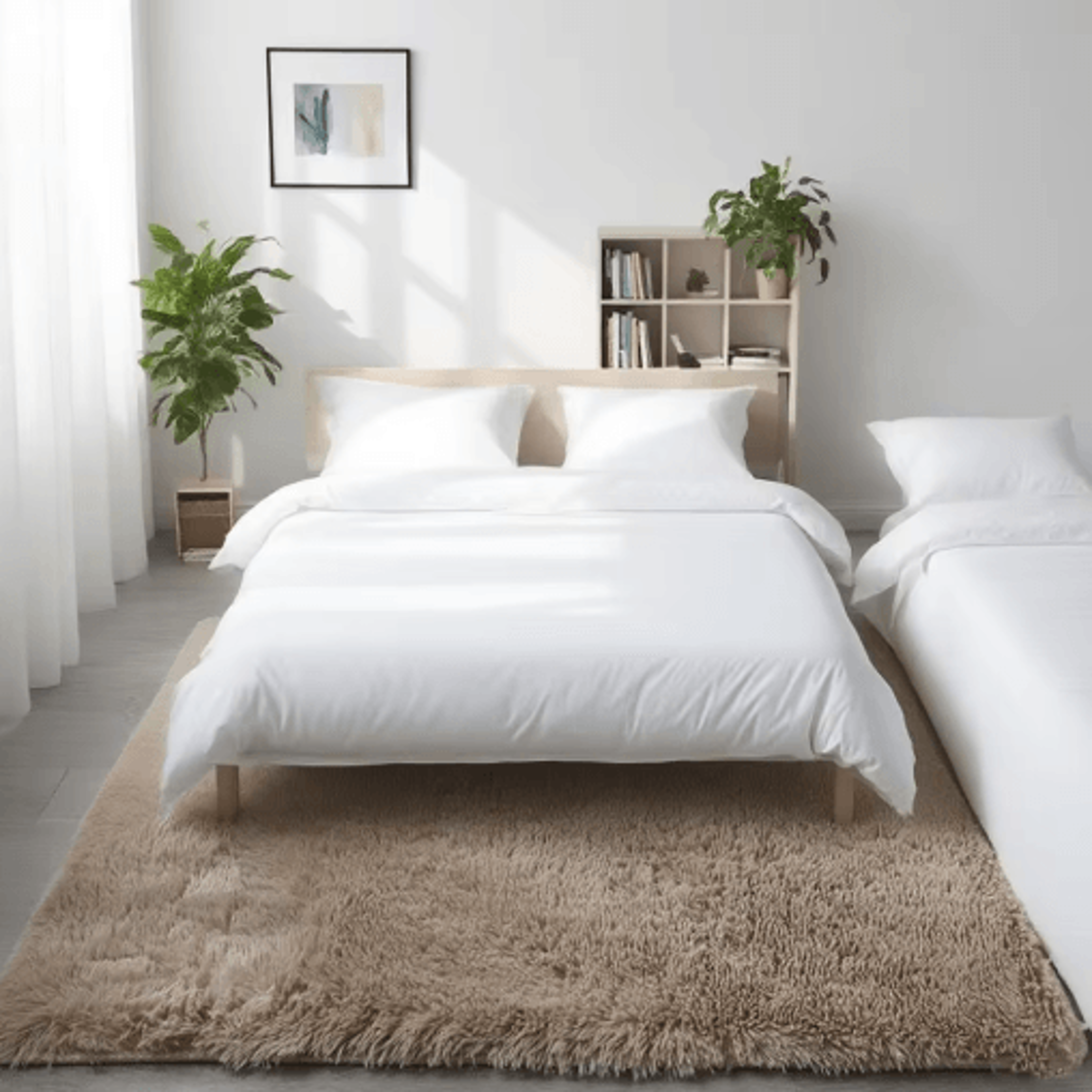 Super Soft Shaggy Gray Area Rug Fluffy Non Slip Carpet For Bedroom  Living Room 11