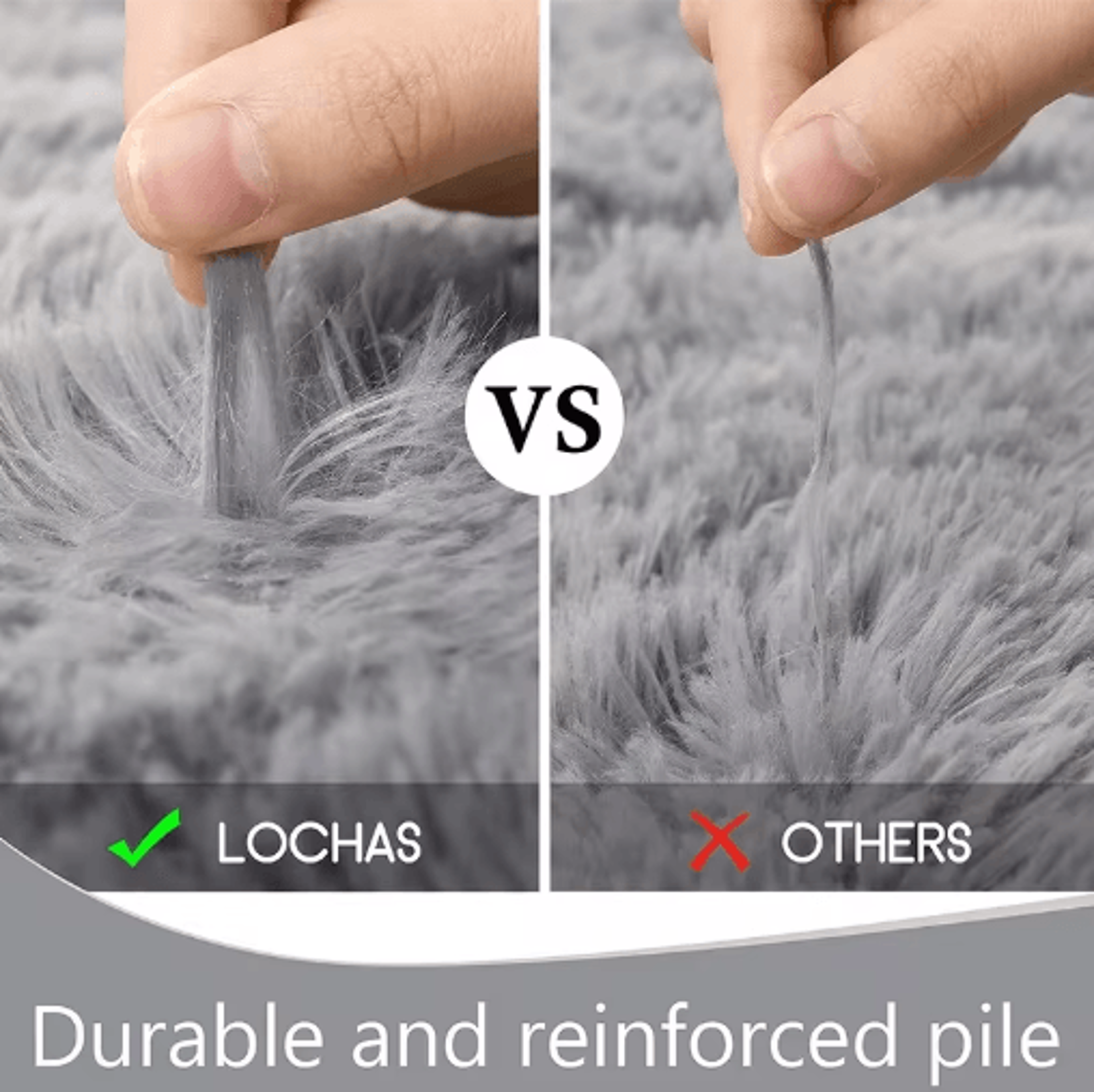 Super Soft Shaggy Gray Area Rug Fluffy Non Slip Carpet For Bedroom  Living Room 13