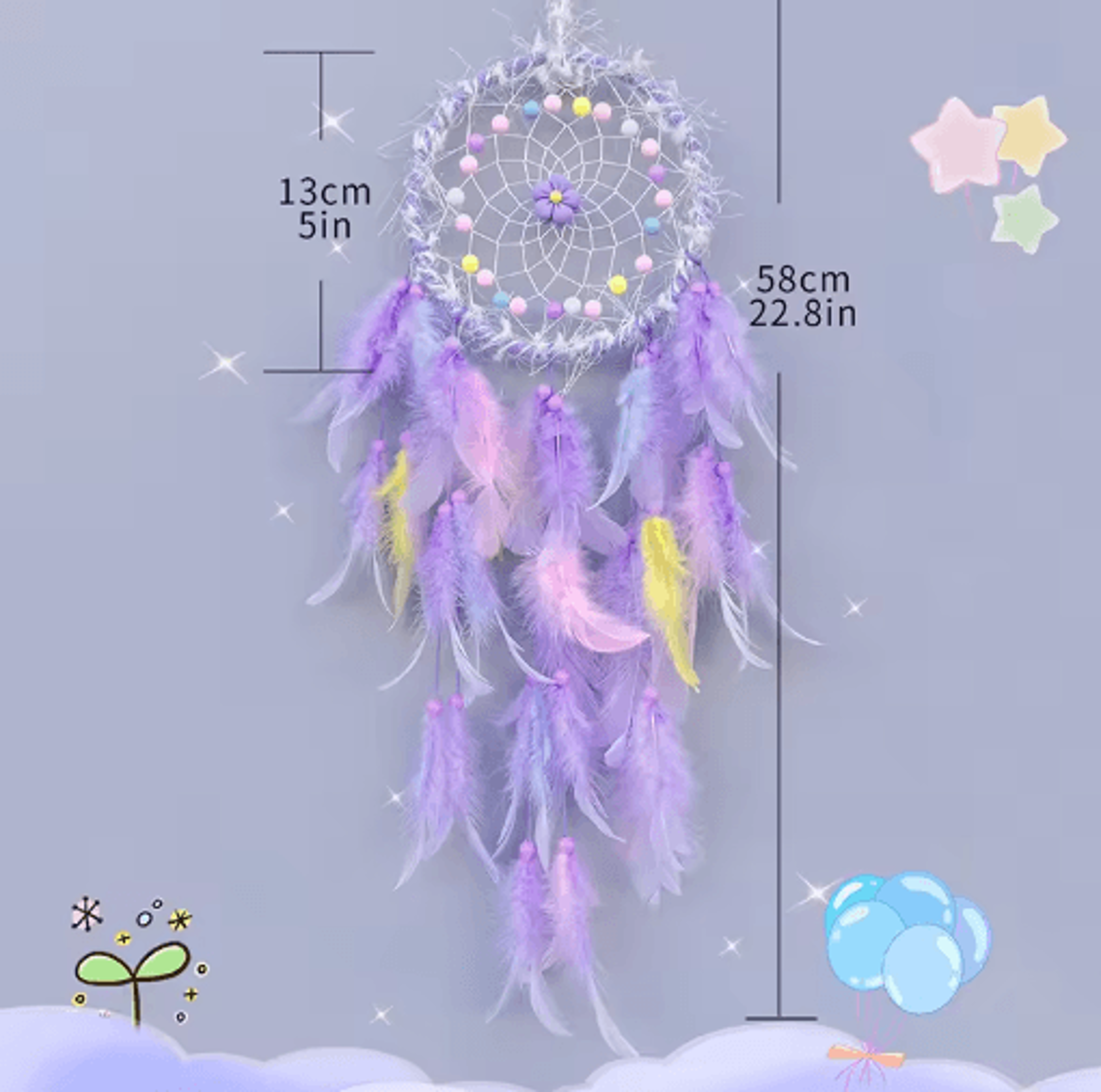 Handmade Dream Catcher Wind Chime Boho Hanging Wall  Car Decor 6