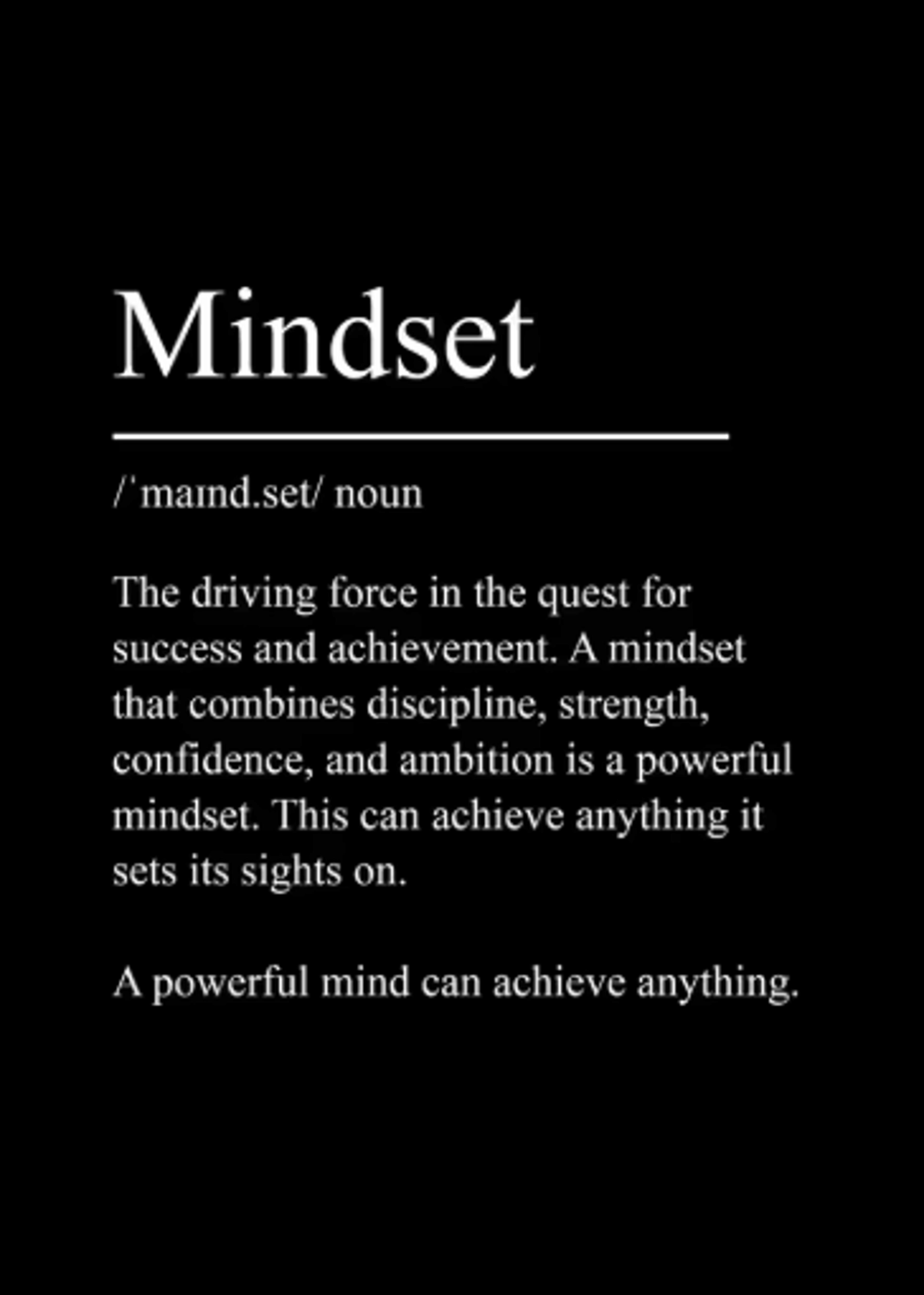 Minimalist Success Mindset Poster Black Typography Inspirational Wall Art 21
