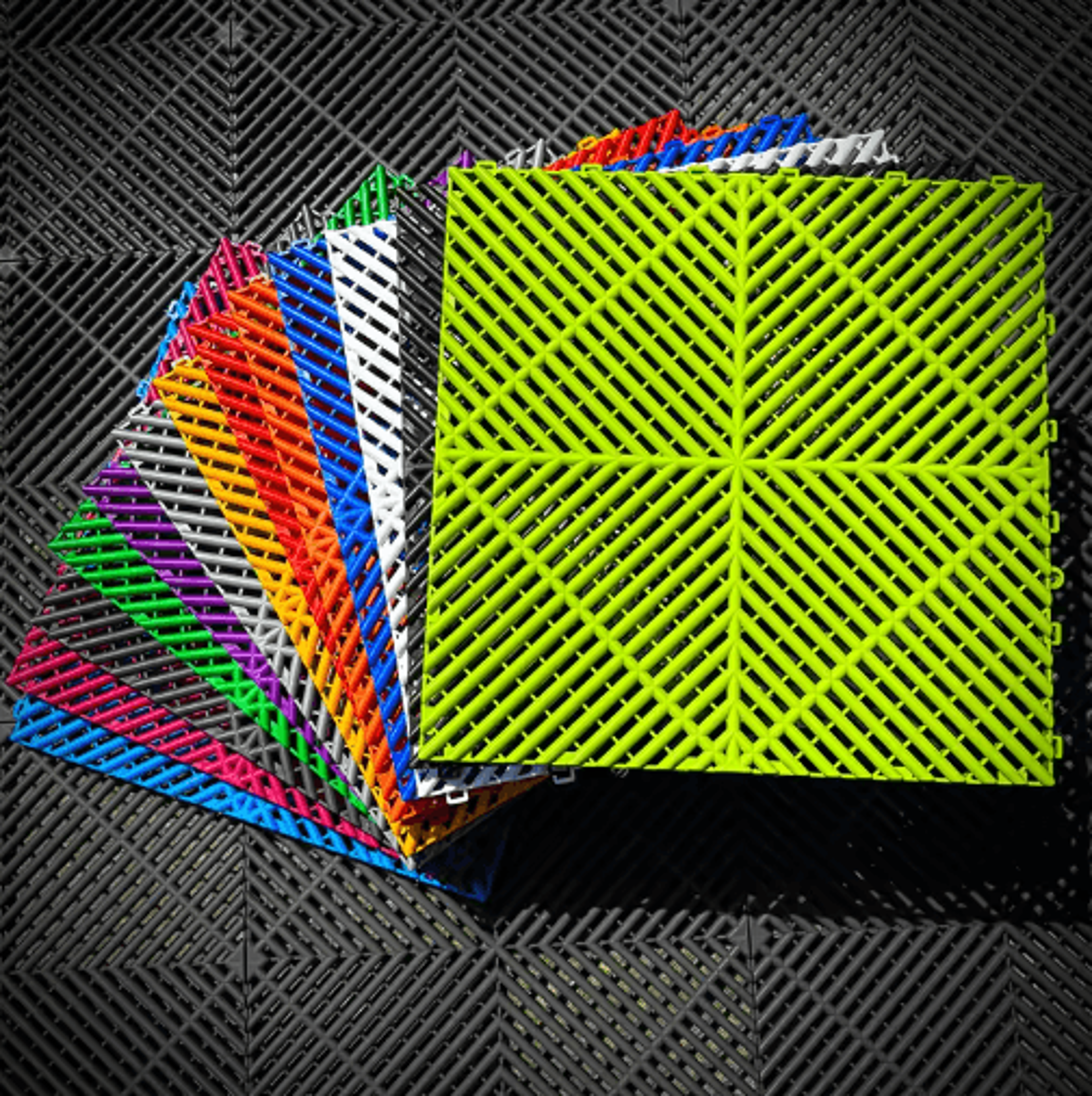 Interlocking Garage Floor Tiles  Vented Modular Flooring For Outdoor  Events 0