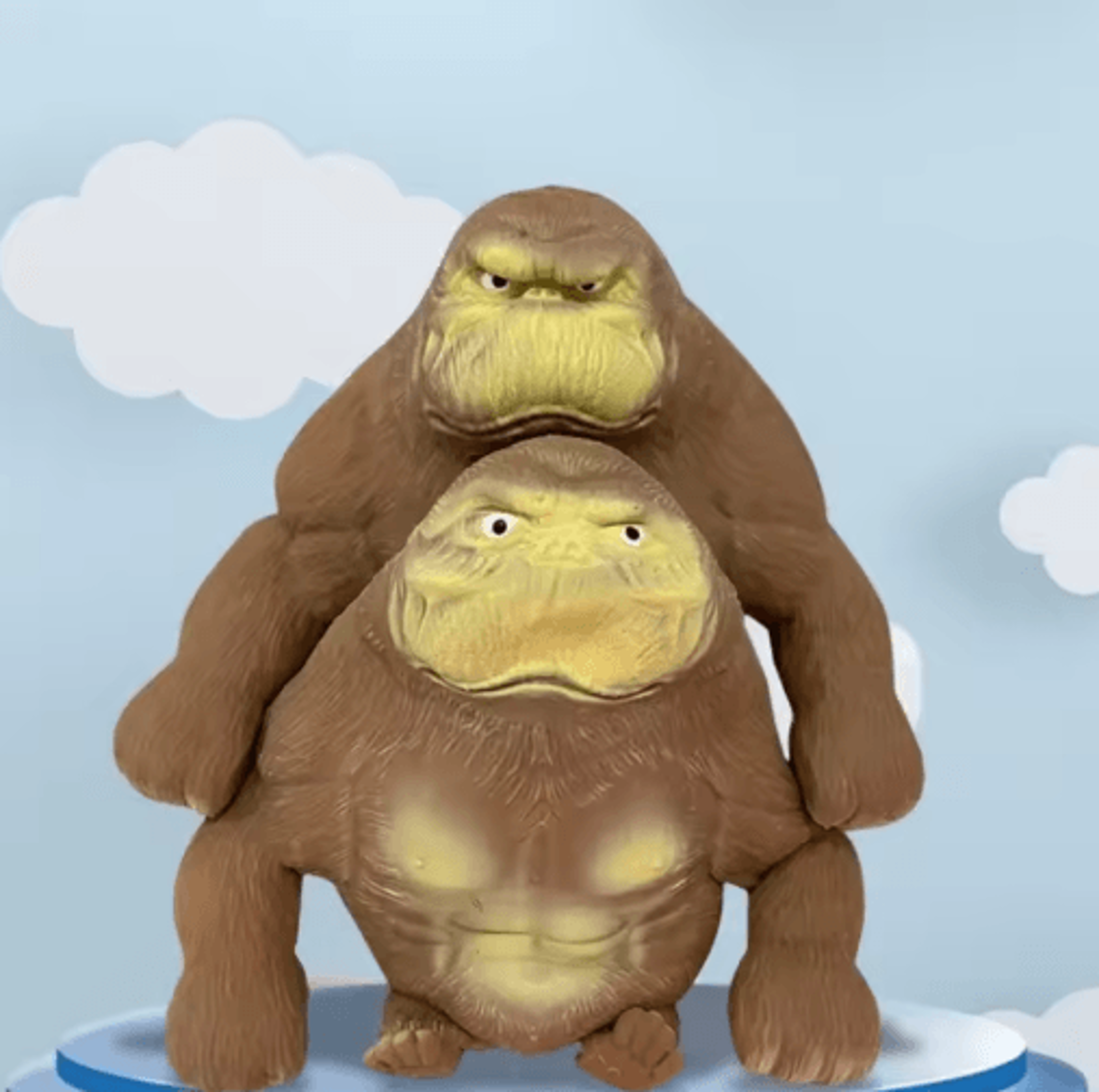 Cute Stretchable Gorilla Figurine Funny Monkey Desk Ornament  Stress Toy 6