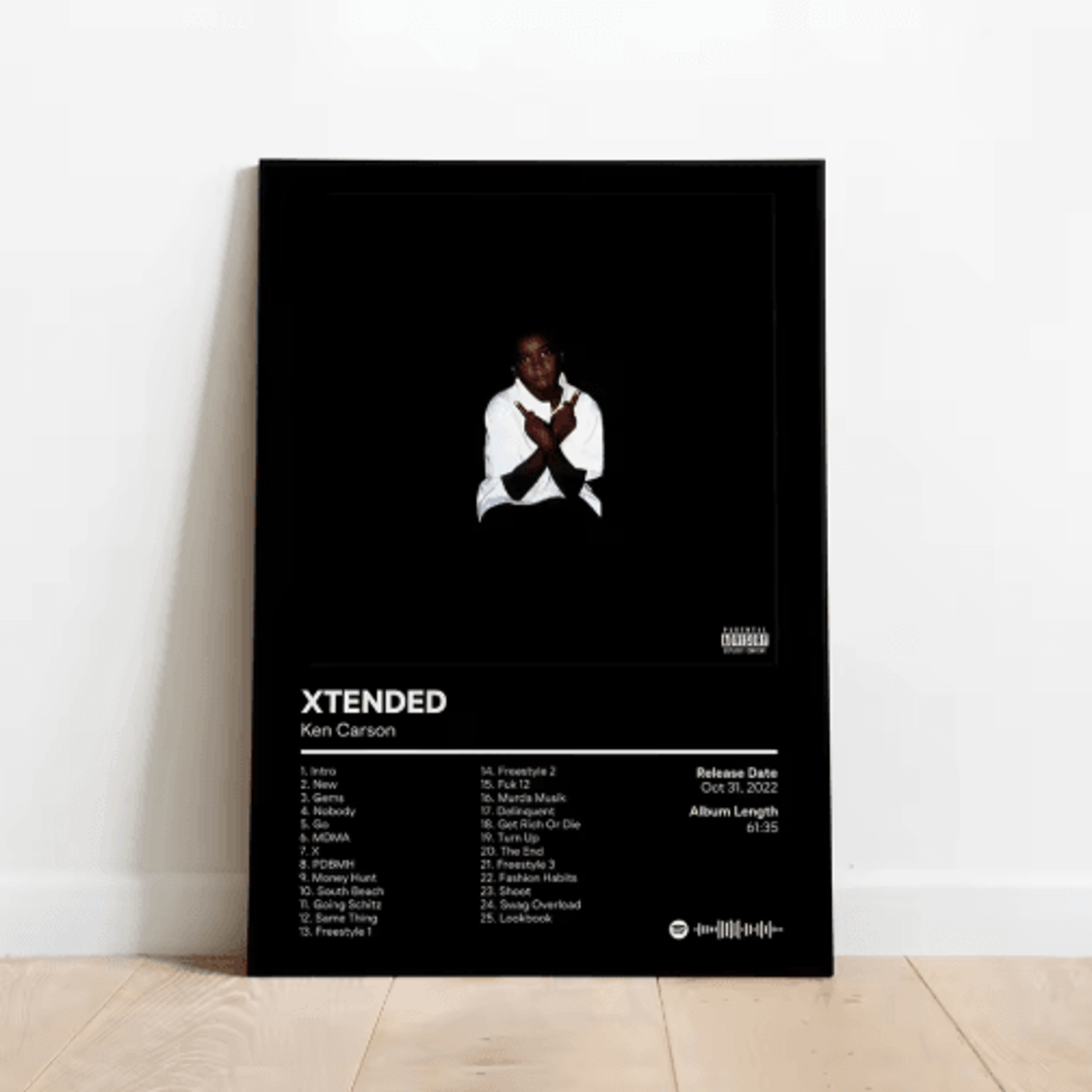 Ken Carson A Great Chaos Canvas Poster  Hip Hop Album Wall Art For Modern Music Decor 1