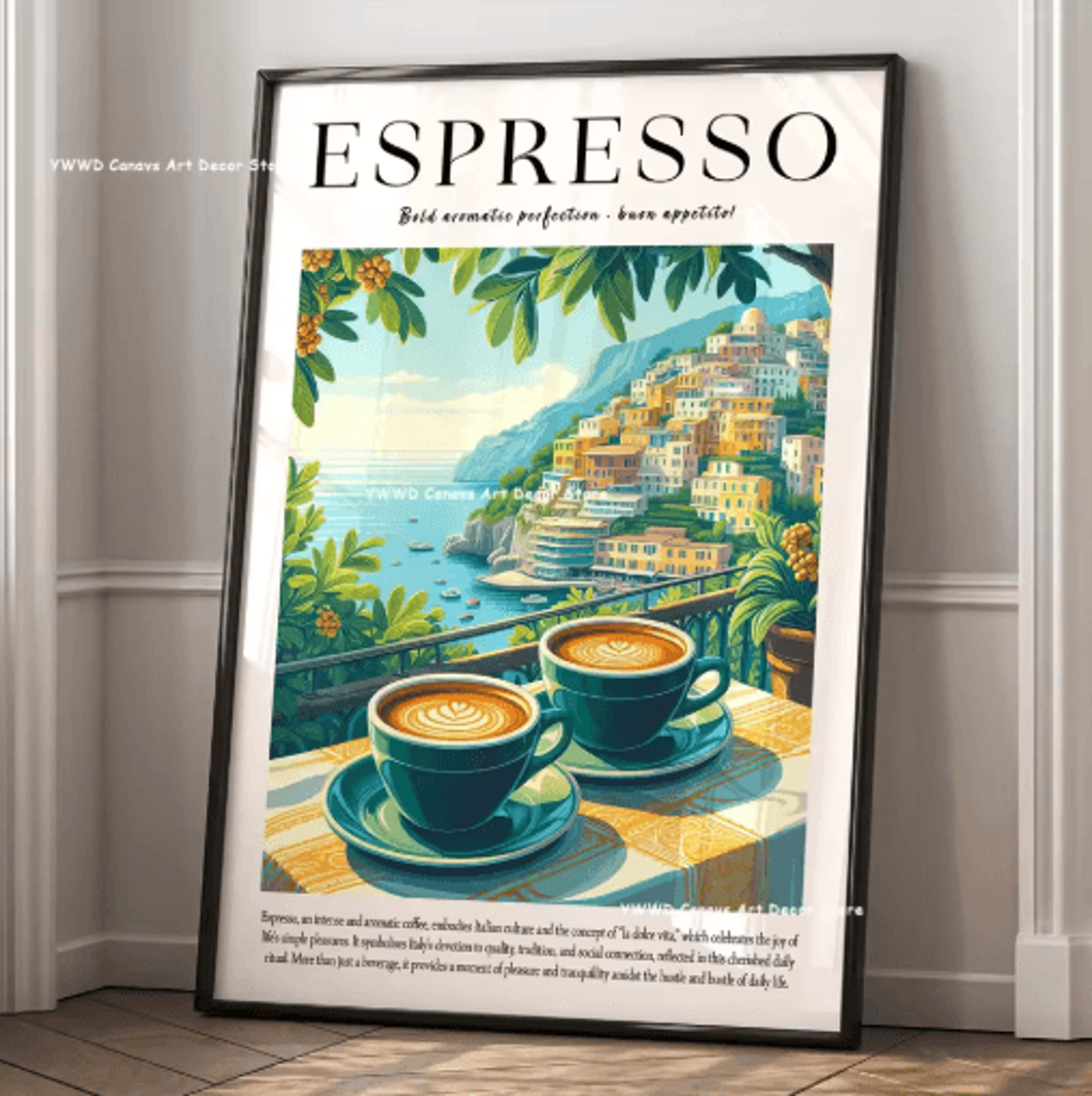 Buongiorno Espresso Canvas Wall Art Modern Coffee Kitchen Decor Print 18