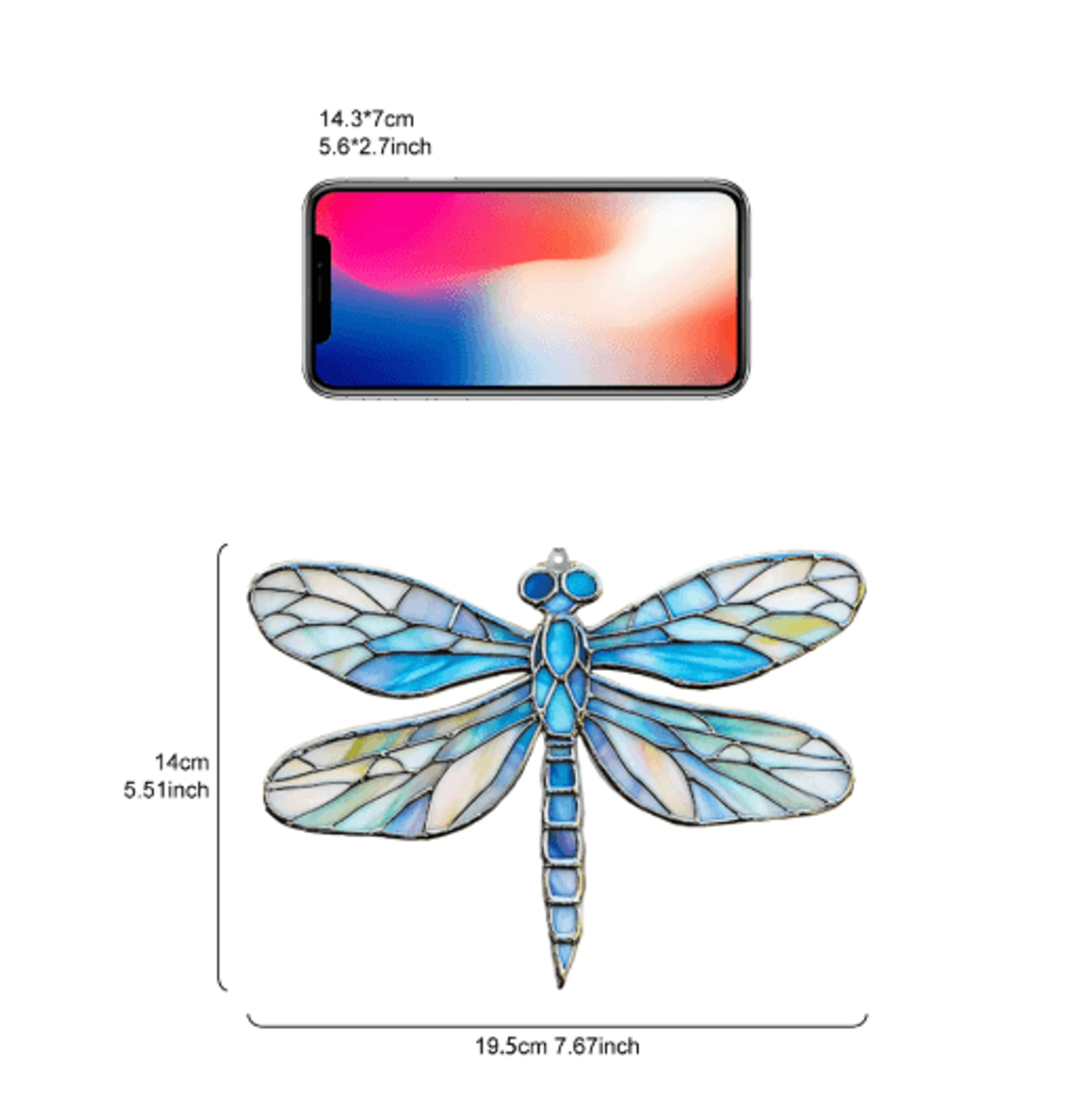 Colorful Acrylic Dragonfly Suncatcher Hanging Window  Garden Decor 4