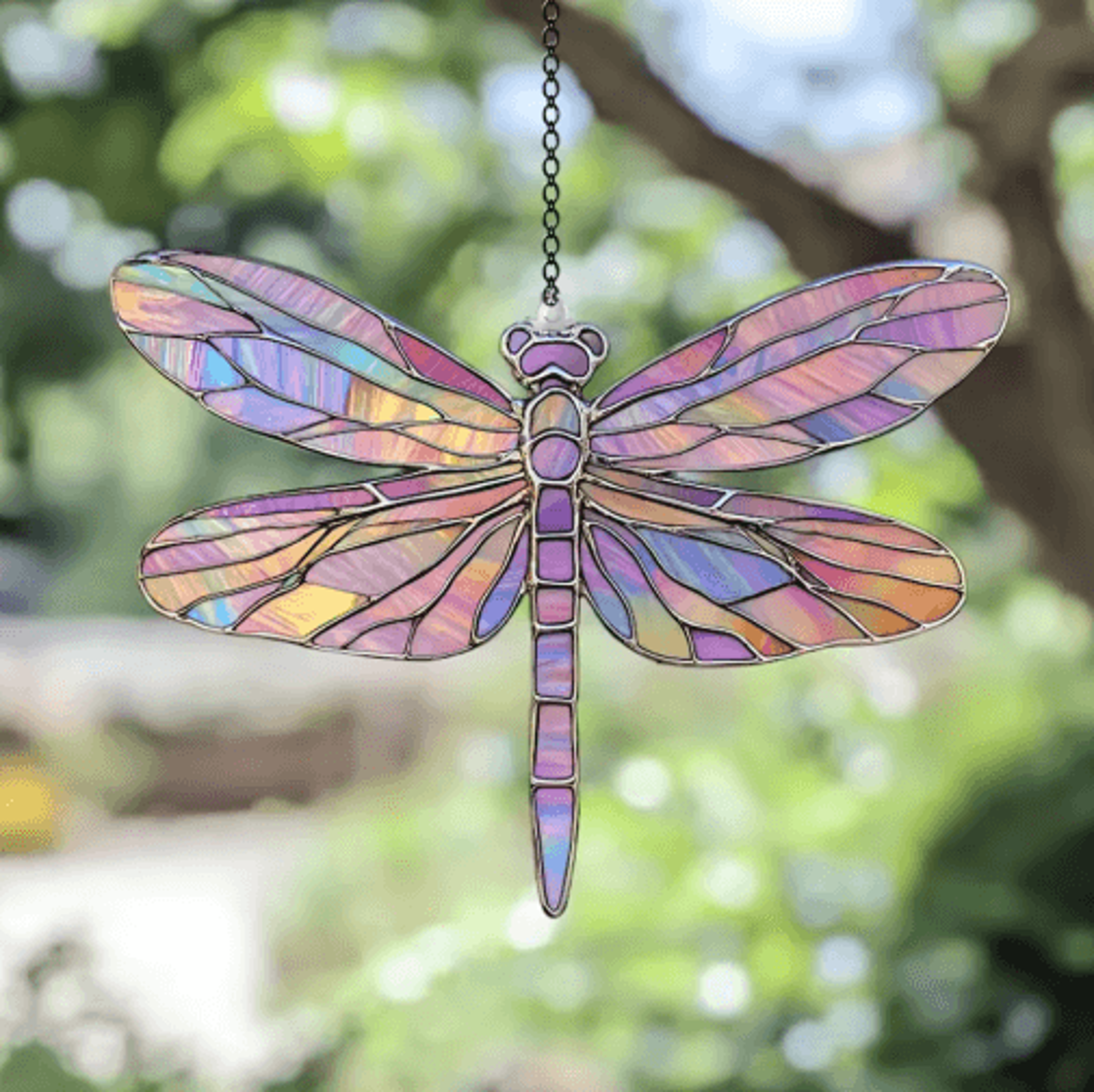 Colorful Acrylic Dragonfly Suncatcher Hanging Window  Garden Decor 7
