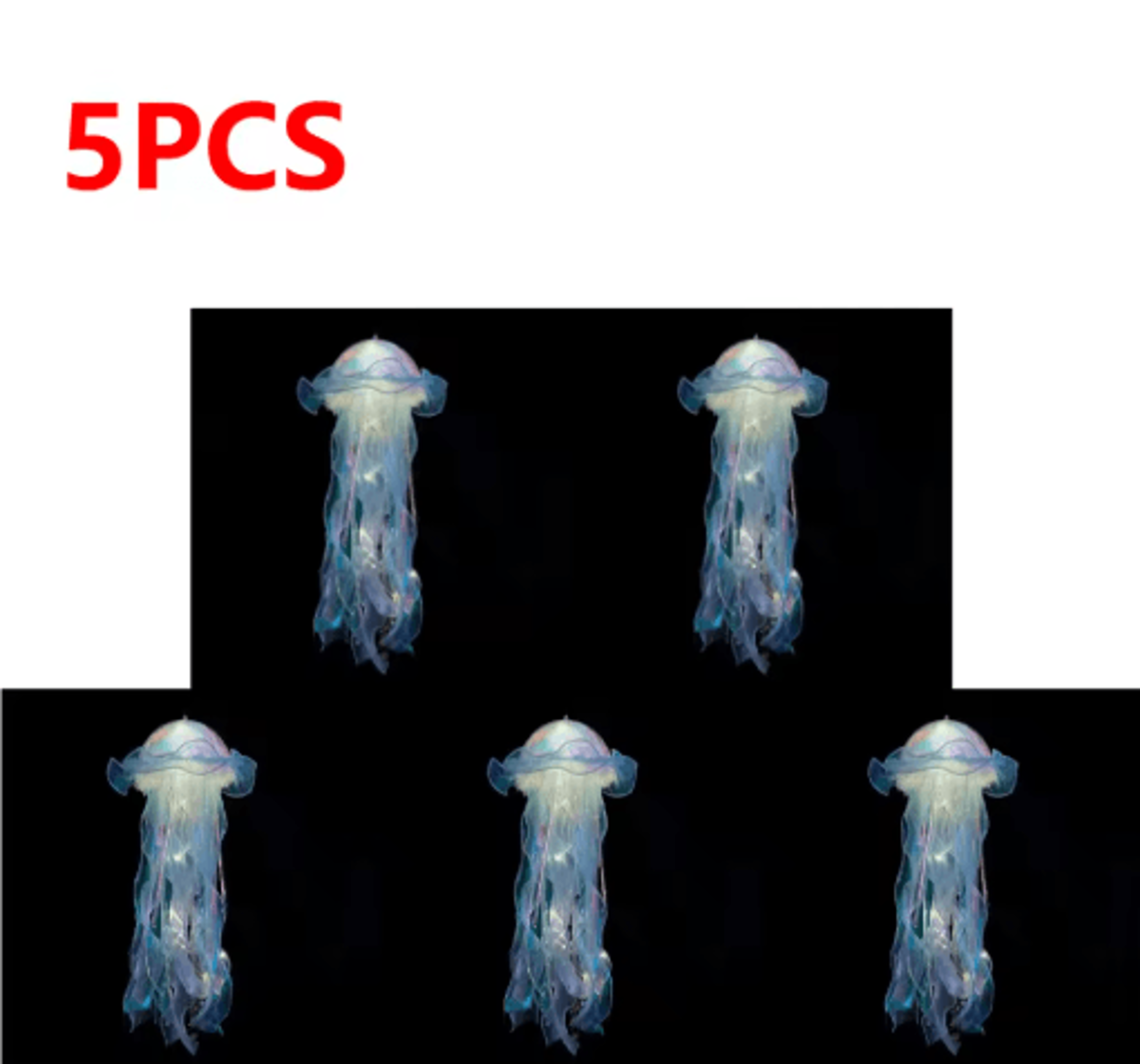 Gradient Jellyfish LED Hanging Night Light Colorful Ambient Pendant Lamp 1