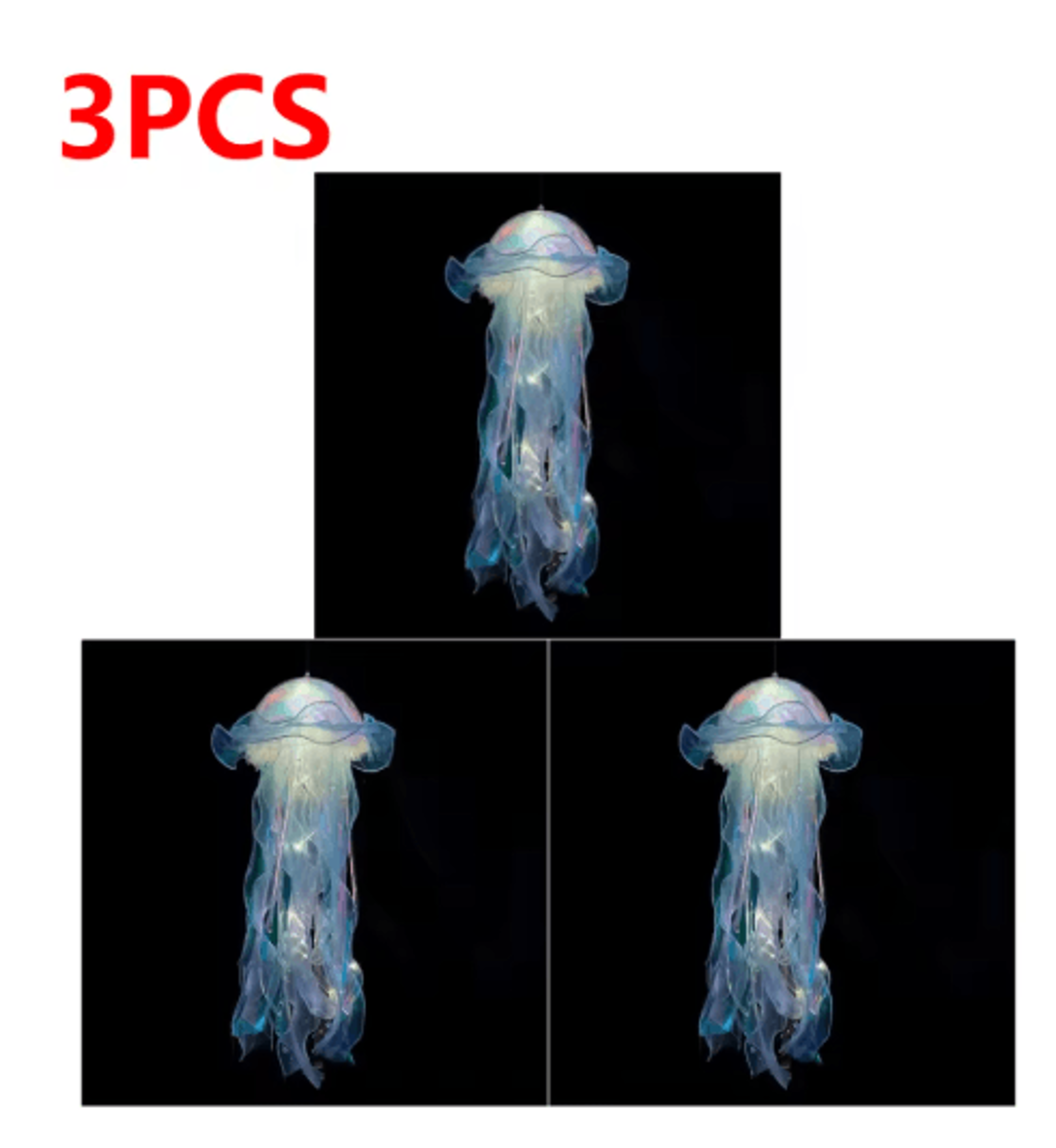 Gradient Jellyfish LED Hanging Night Light Colorful Ambient Pendant Lamp 3