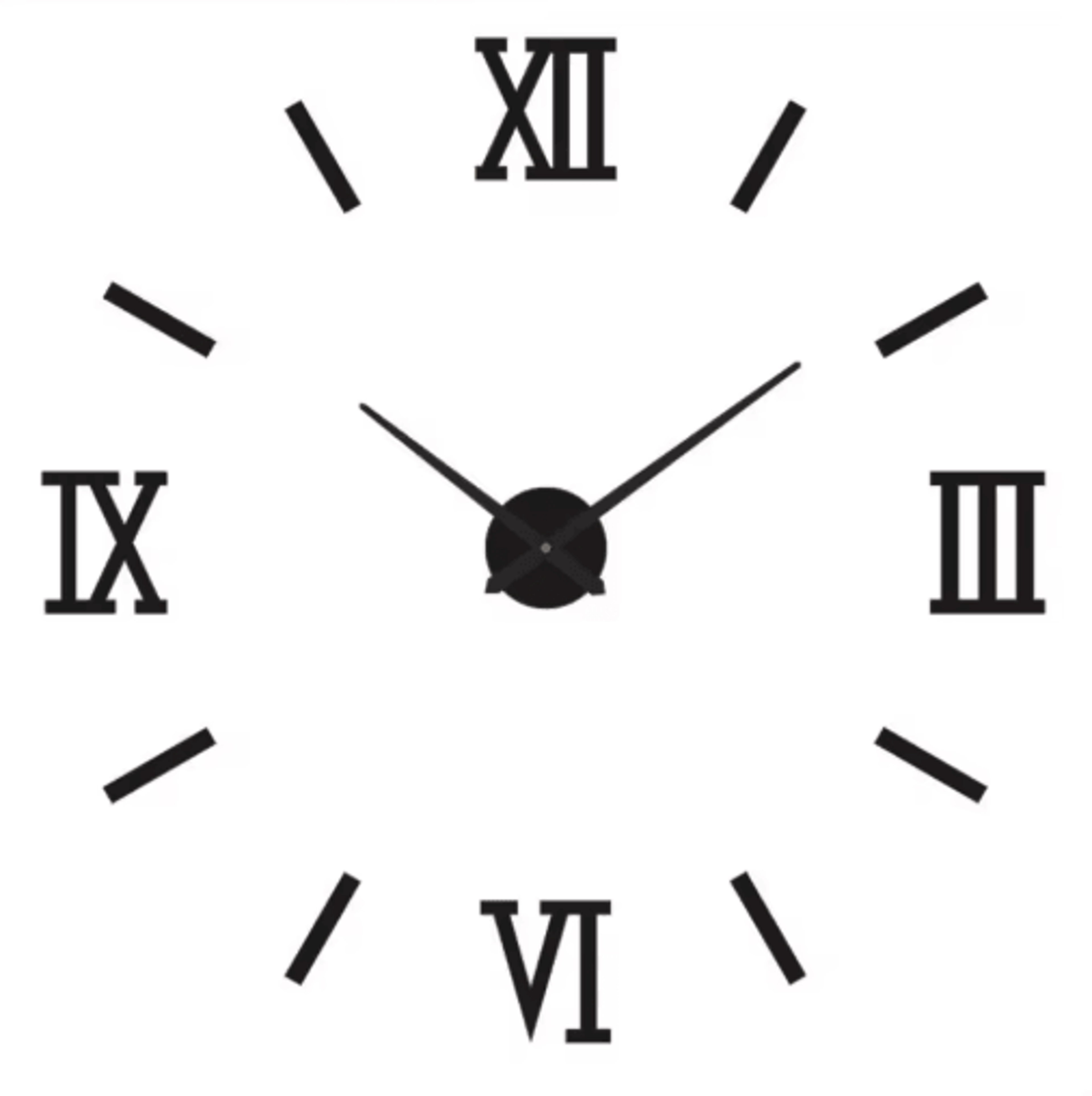 Modern 3D DIY Wall Clock Large Acrylic Mirror Sticker Quartz Decor 4