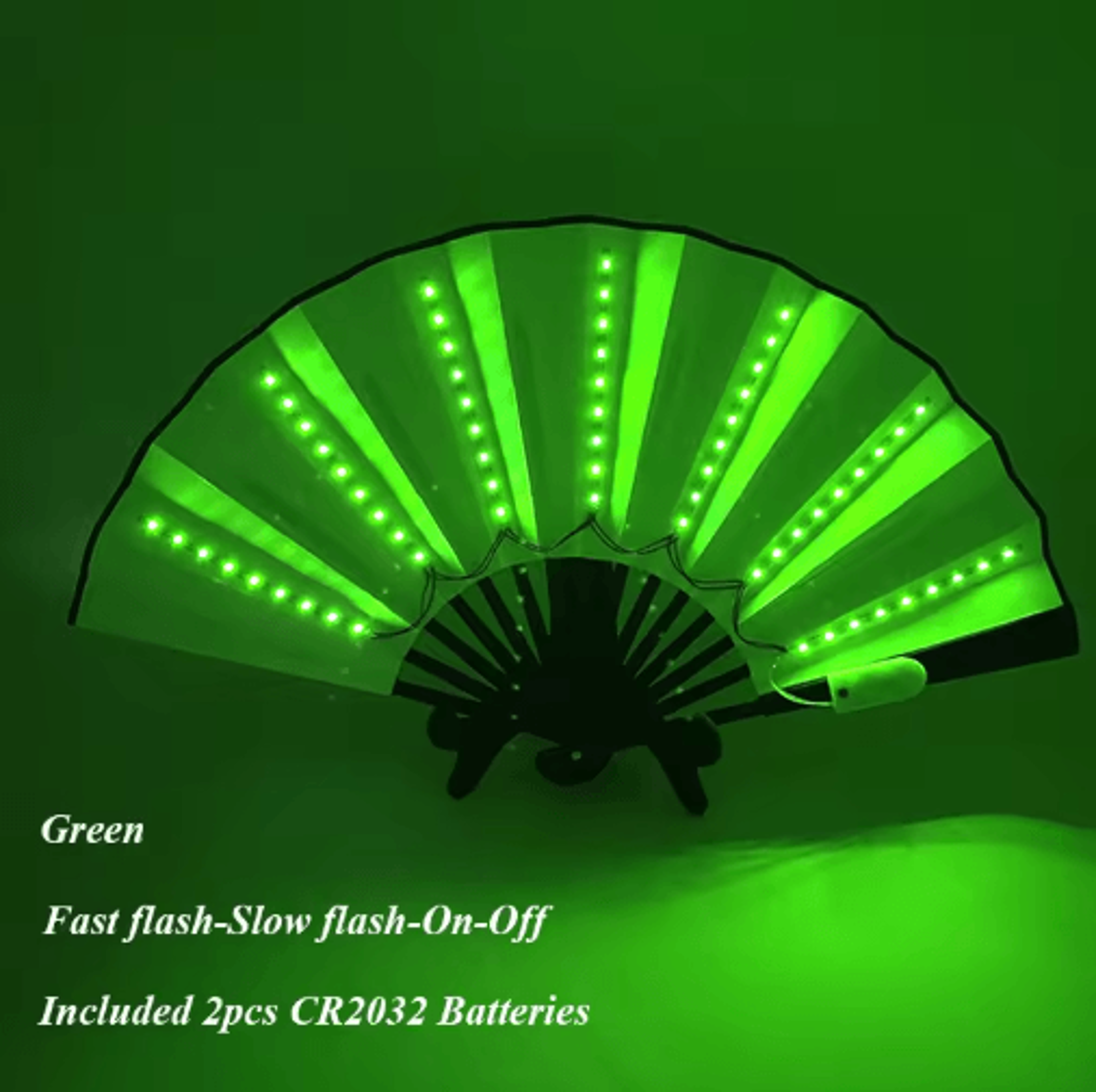 LED Neon Folding Rave Fan Glowing Party Hand Fan For Festivals  Events 18