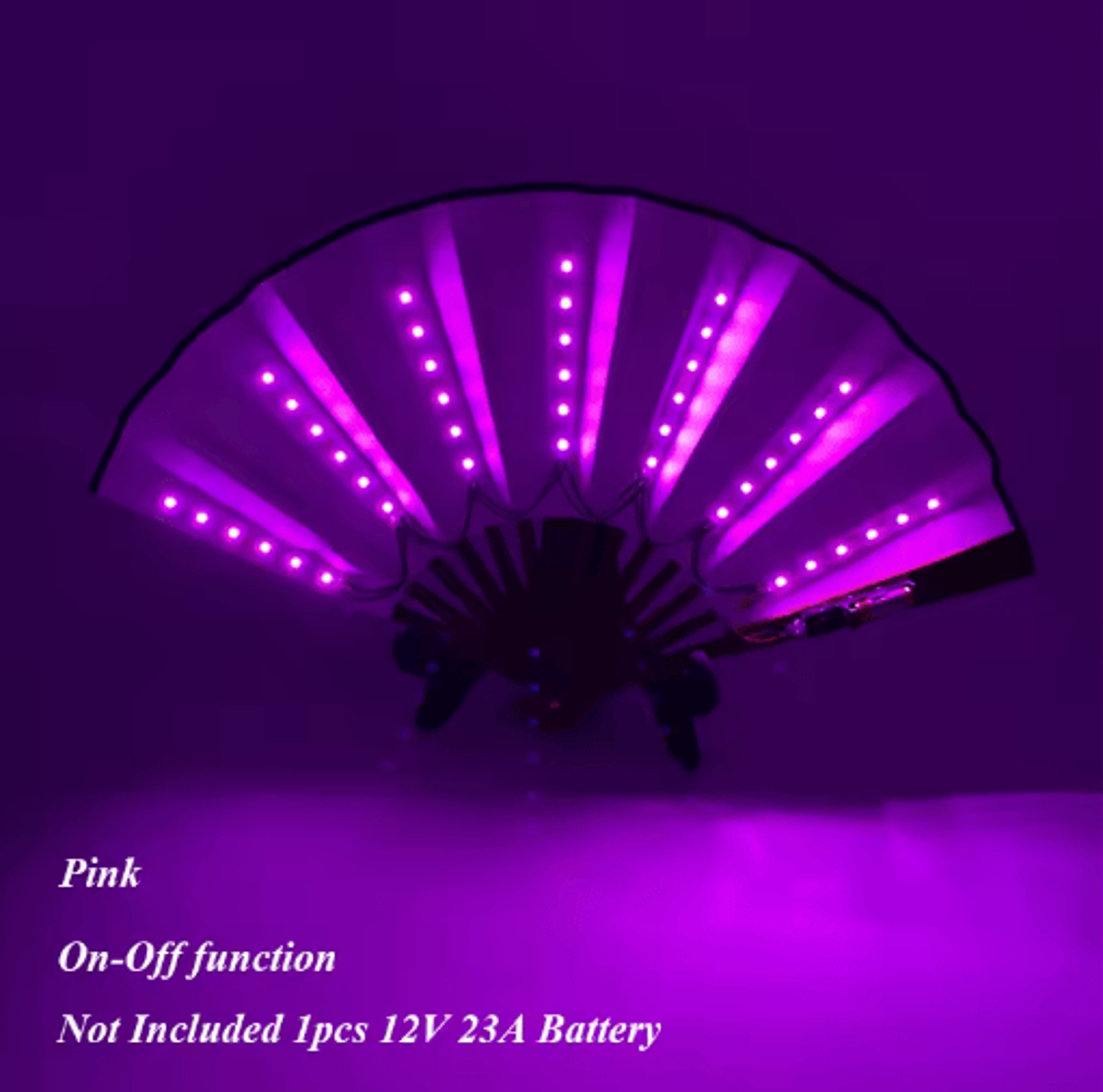 LED Neon Folding Rave Fan Glowing Party Hand Fan For Festivals  Events 20