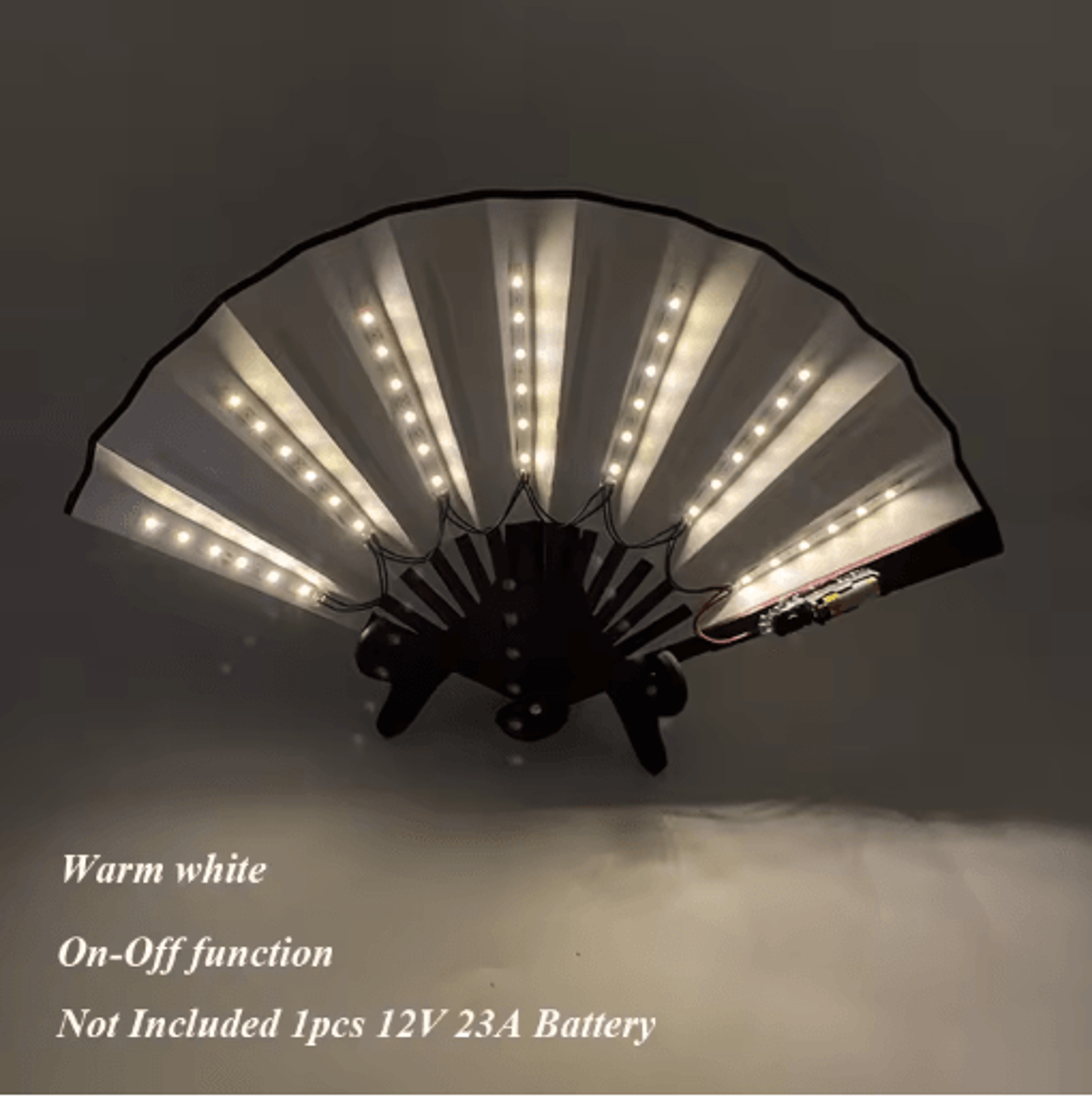 LED Neon Folding Rave Fan Glowing Party Hand Fan For Festivals  Events 22