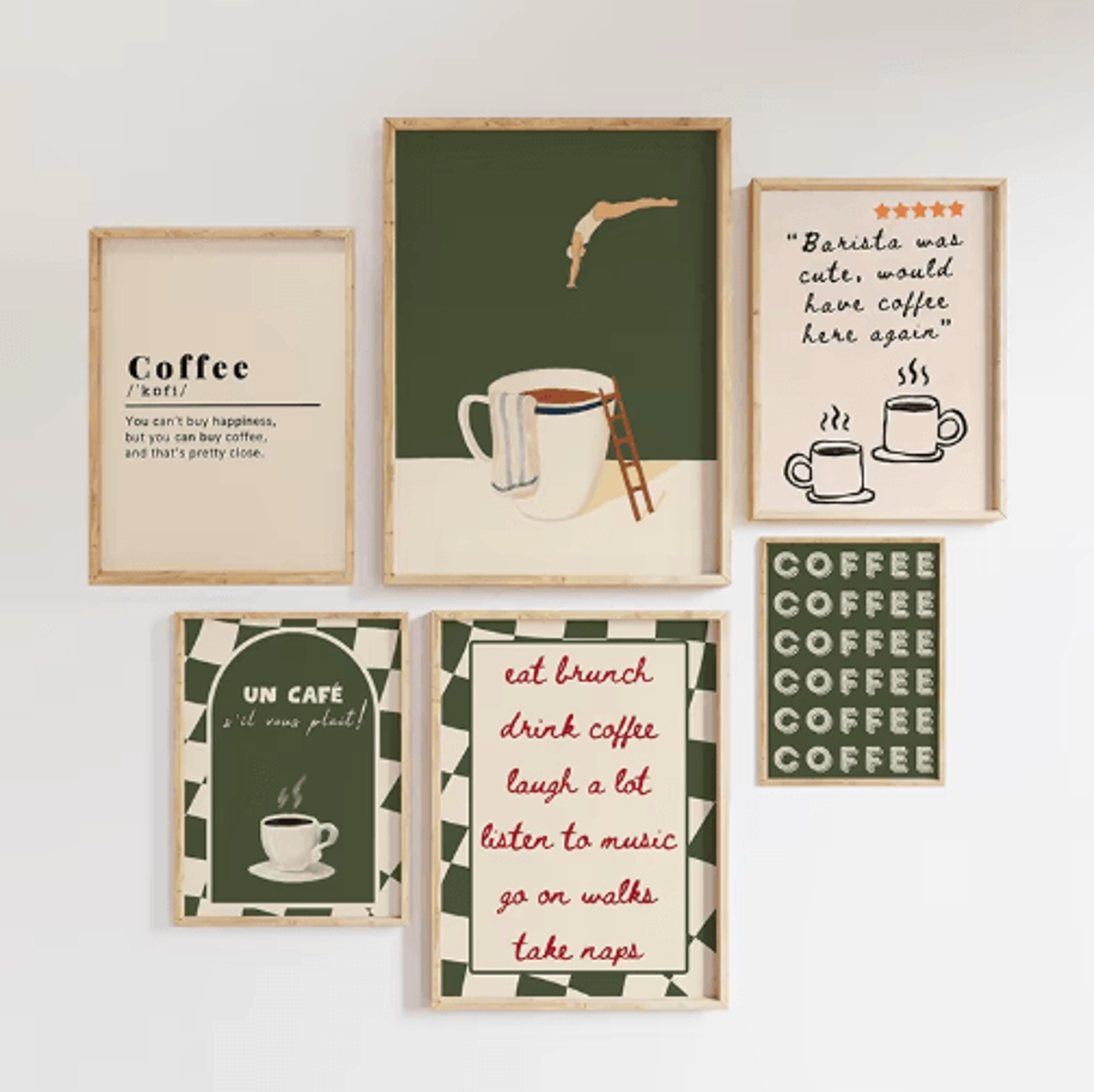 Coffee Diver Canvas Wall Art Trendy Coffee Lover Kitchen Poster Print 27