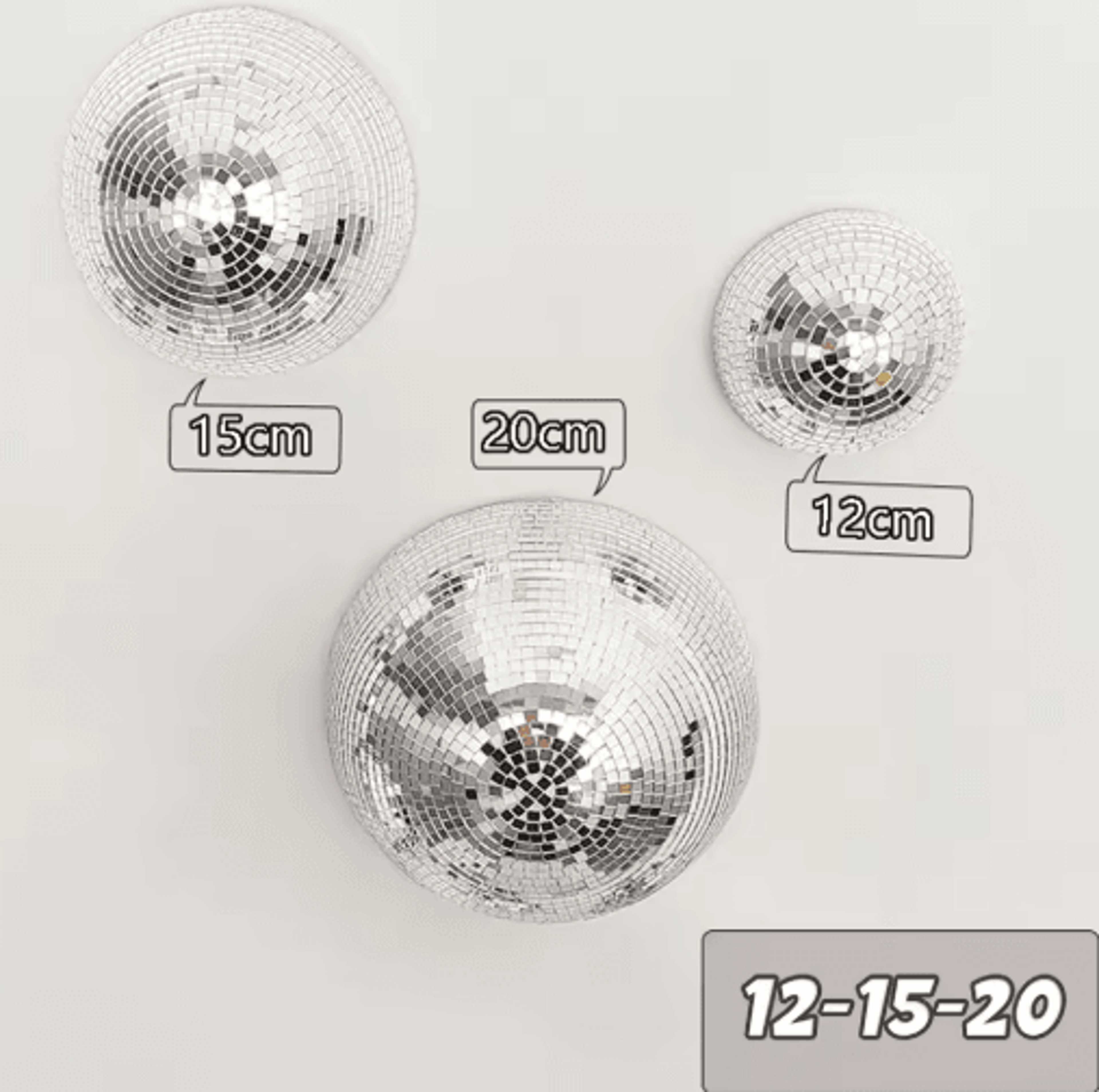 Mirrored Disco Ball Wall Art  Metallic Reflective Modern Home Decor 1