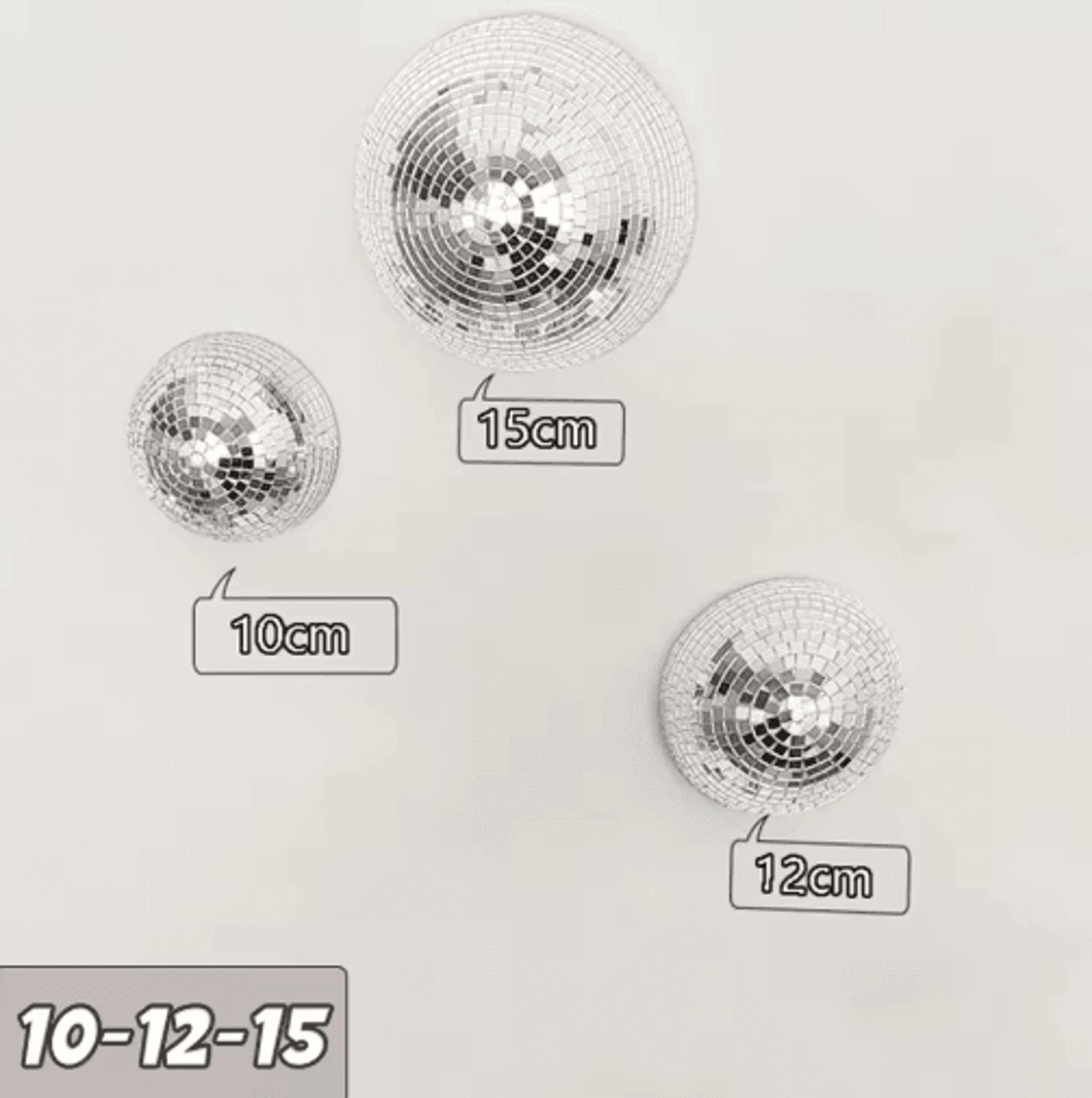 Mirrored Disco Ball Wall Art  Metallic Reflective Modern Home Decor 2