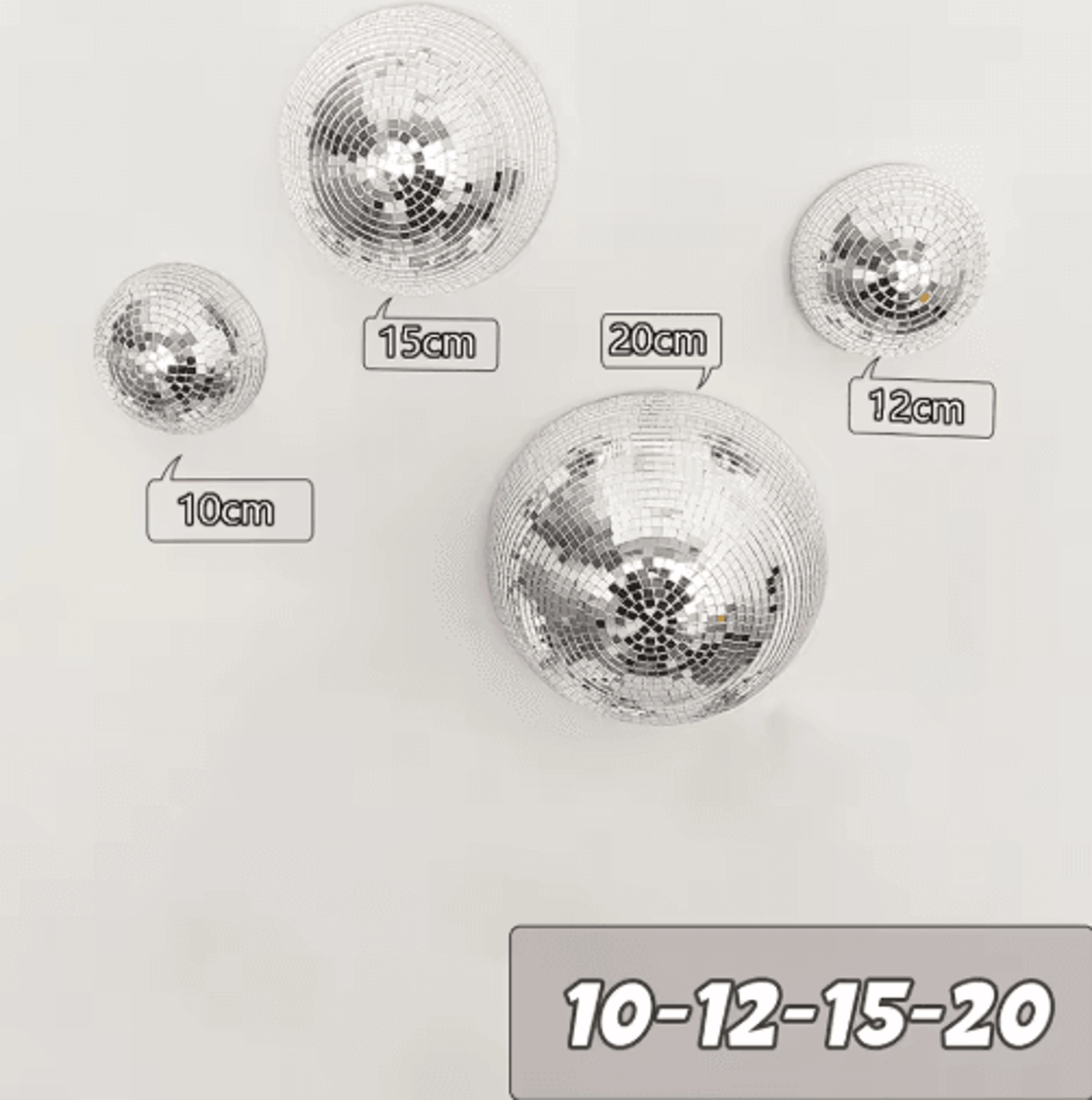 Mirrored Disco Ball Wall Art  Metallic Reflective Modern Home Decor 3