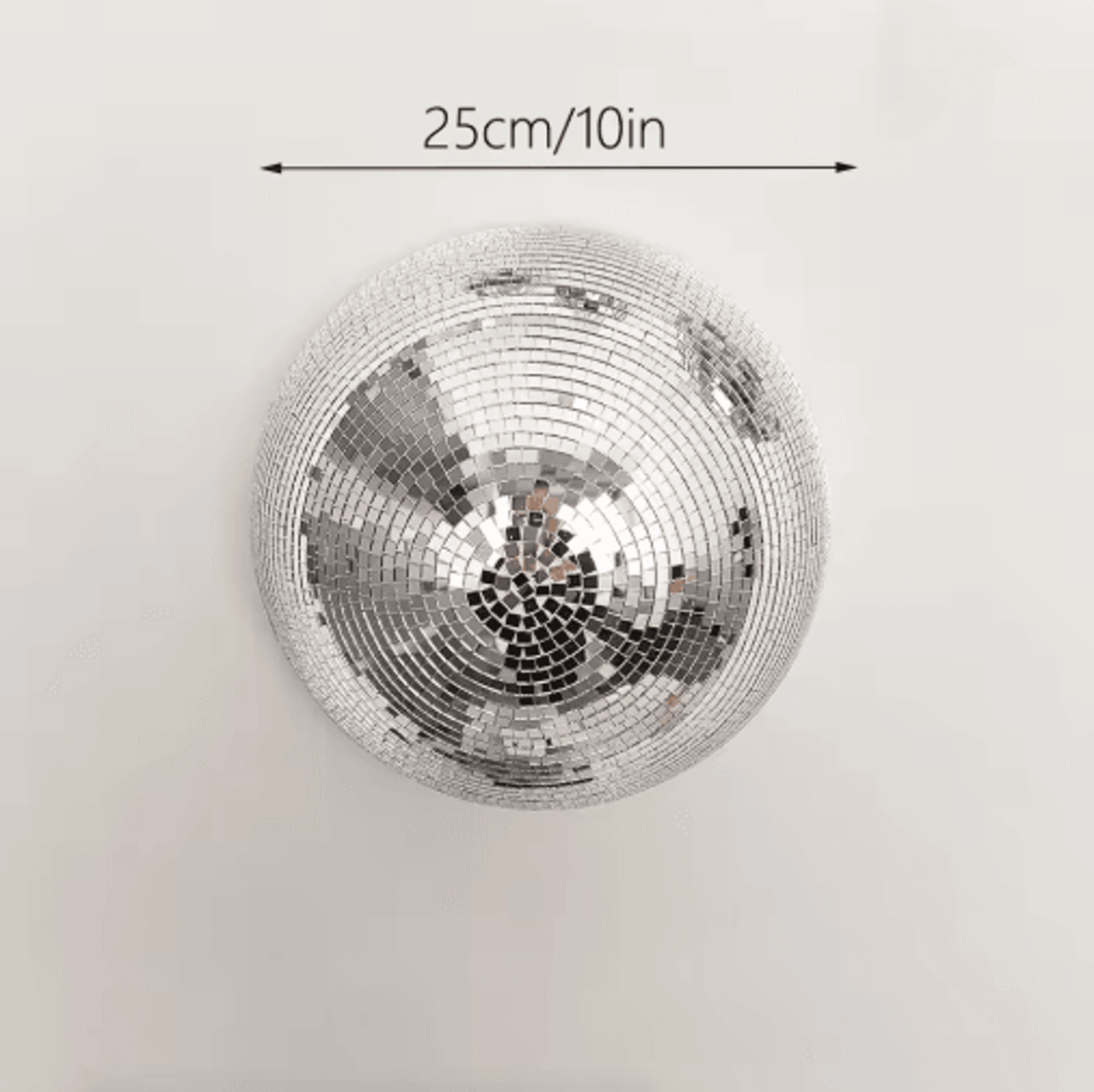 Mirrored Disco Ball Wall Art  Metallic Reflective Modern Home Decor 5